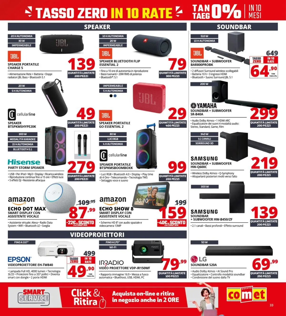 Nuovo Comet - Il bonus che abbassa i prezzi dal 10/04/2026 > offerte anteprima 🛍️ | Pagina: 33 | Prodotti: Soundbar, PC, Speaker, USB