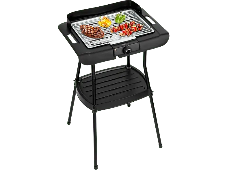 Clatronic BQ 3842 Barbecue- Stand- und Tischgrill, Schwarz