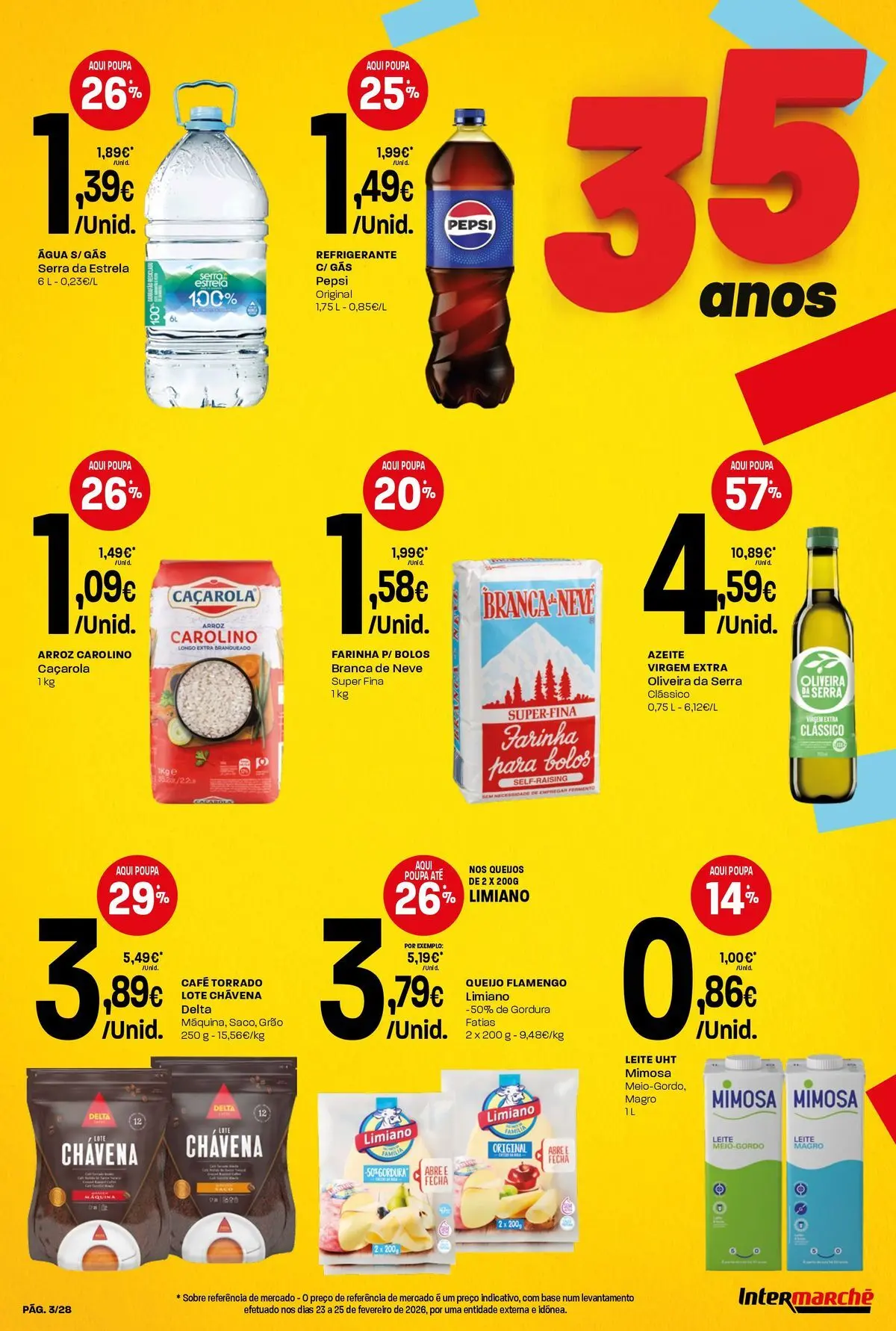 Ofertas - Isto é que são preços BAIXOS! » de 10/04/2026 - 15/04/2026 | Página: 3 | Produtos: Base, Leite, Queijo, Arroz