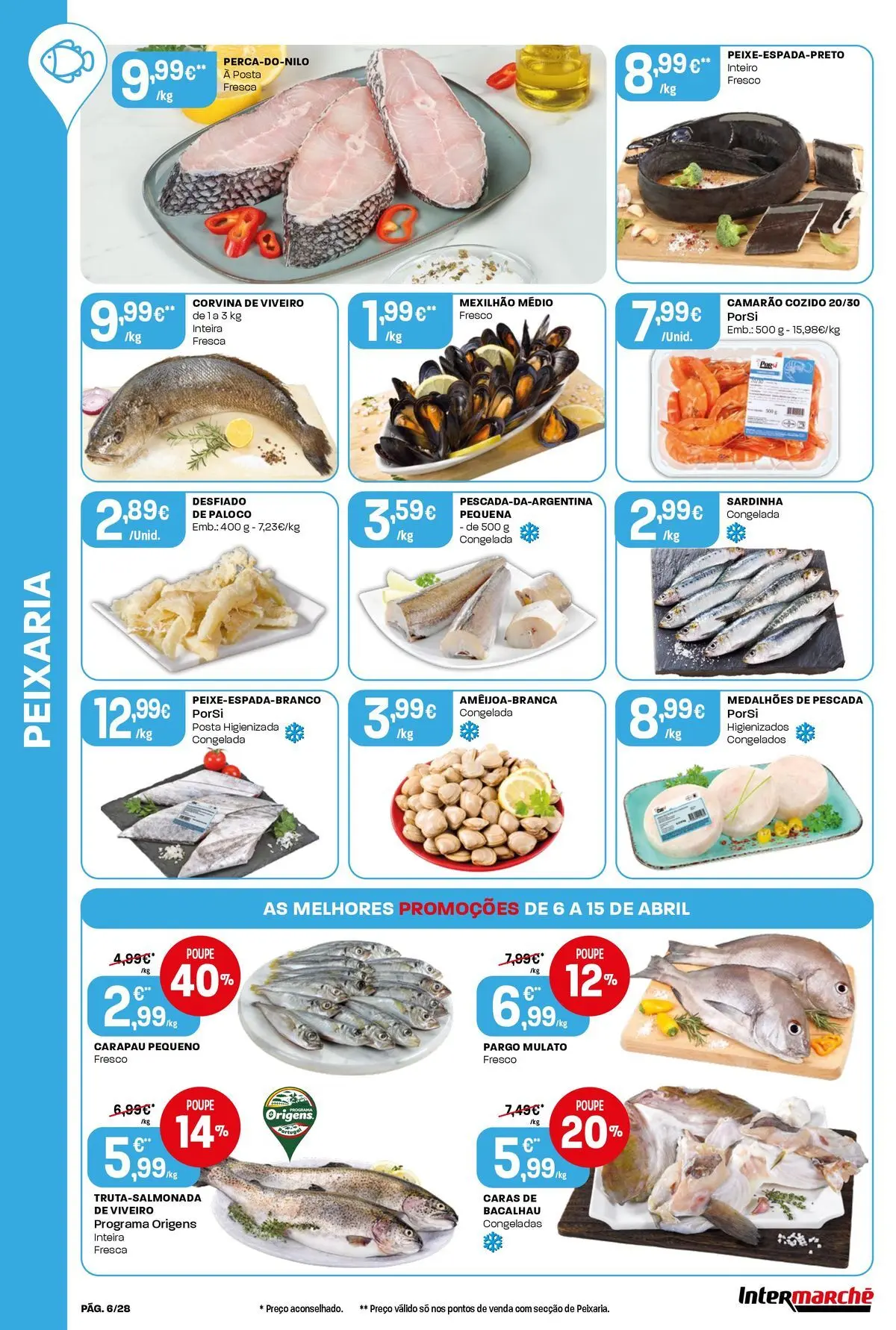 Ofertas - Isto é que são preços BAIXOS! » de 10/04/2026 - 15/04/2026 | Página: 6 | Produtos: Bacalhau, Pescada, Camarão