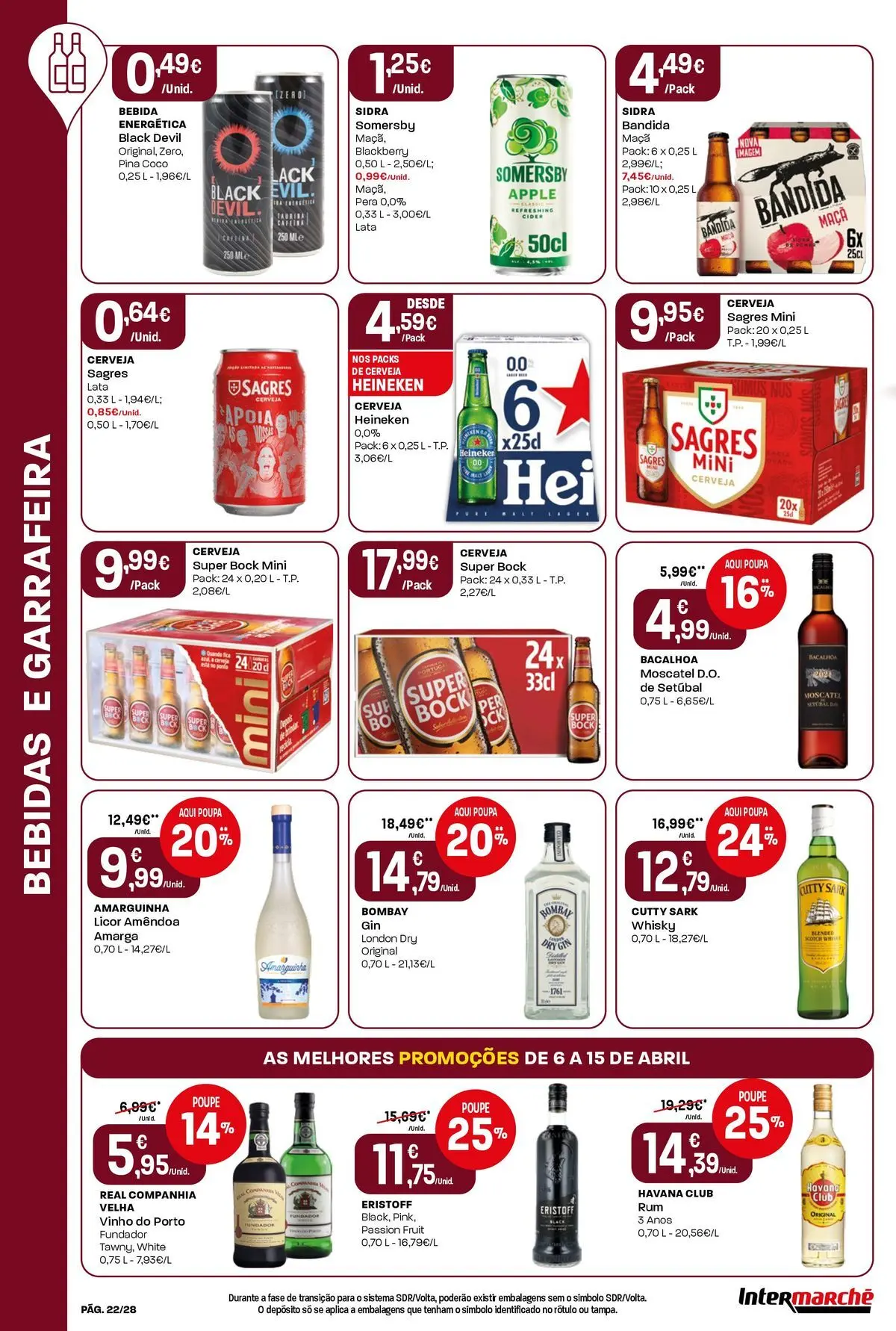Ofertas - Isto é que são preços BAIXOS! » de 10/04/2026 - 15/04/2026 | Página: 22 | Produtos: Whisky, Vinho, Somersby, Bebida