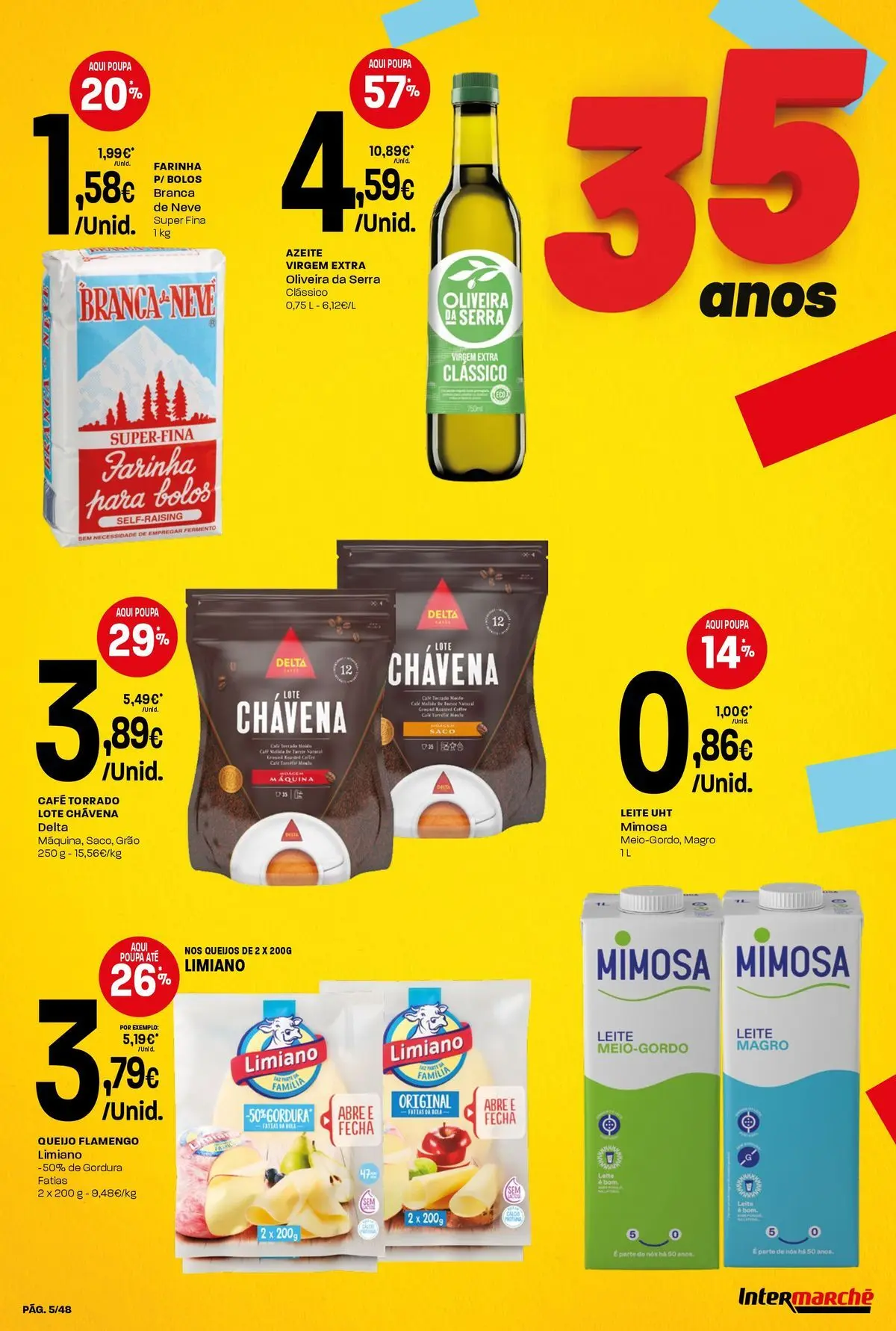 Ofertas - Isto é que são preços BAIXOS » de 10/04/2026 - 15/04/2026 | Página: 5 | Produtos: Azeite, Leite, Queijo, Café