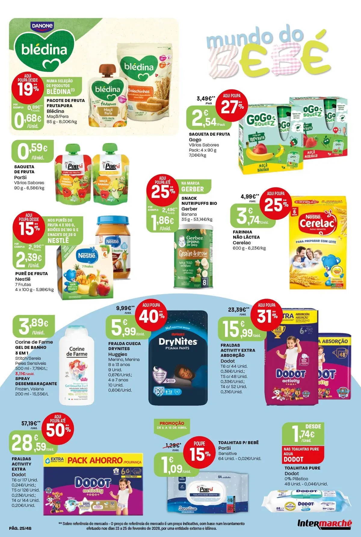 Ofertas - Isto é que são preços BAIXOS » de 10/04/2026 - 15/04/2026 | Página: 25 | Produtos: Banana, Gel de banho, Nestlé, Maça