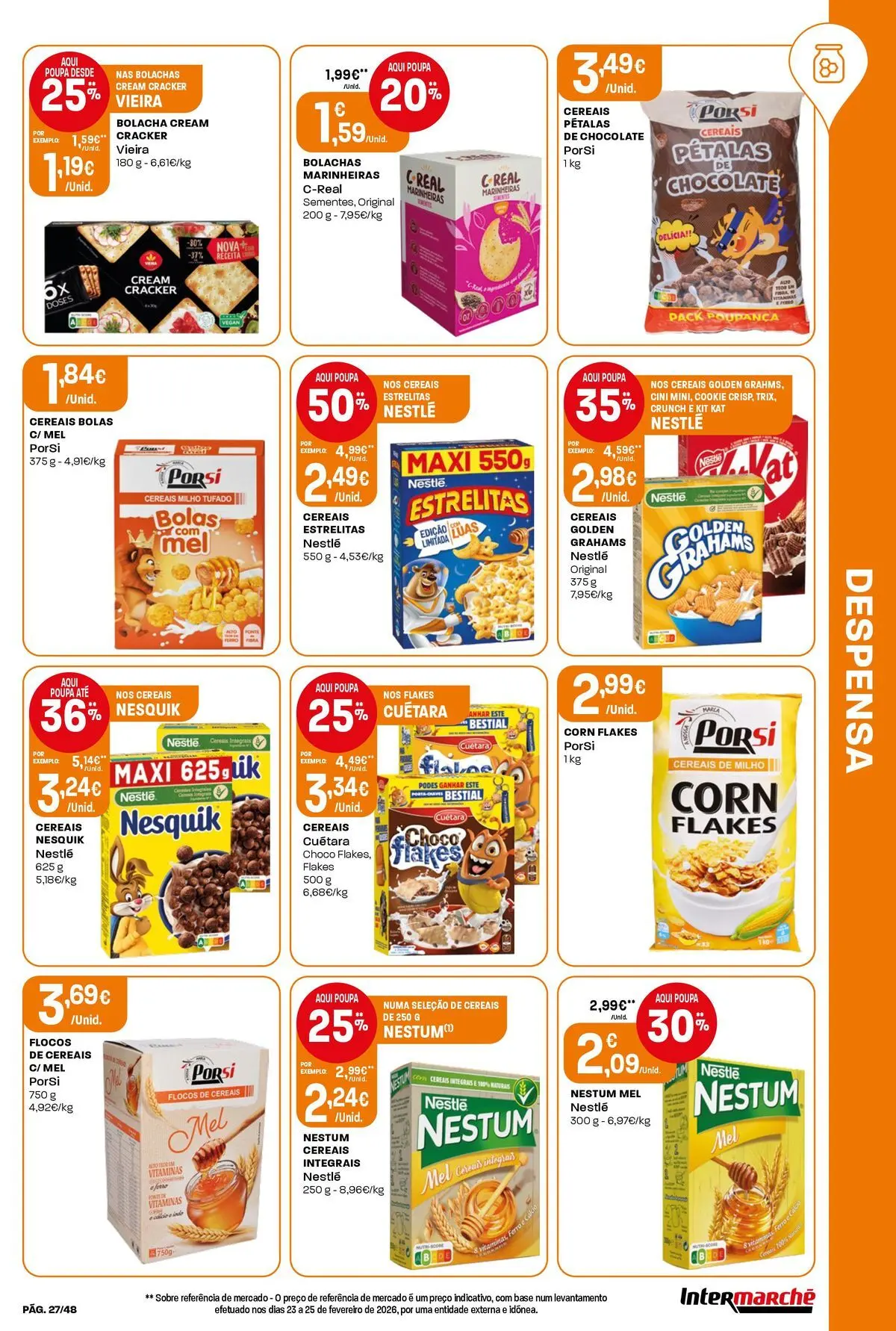 Ofertas - Isto é que são preços BAIXOS » de 10/04/2026 - 15/04/2026 | Página: 27 | Produtos: Base, Nestlé, Milho, Flocos
