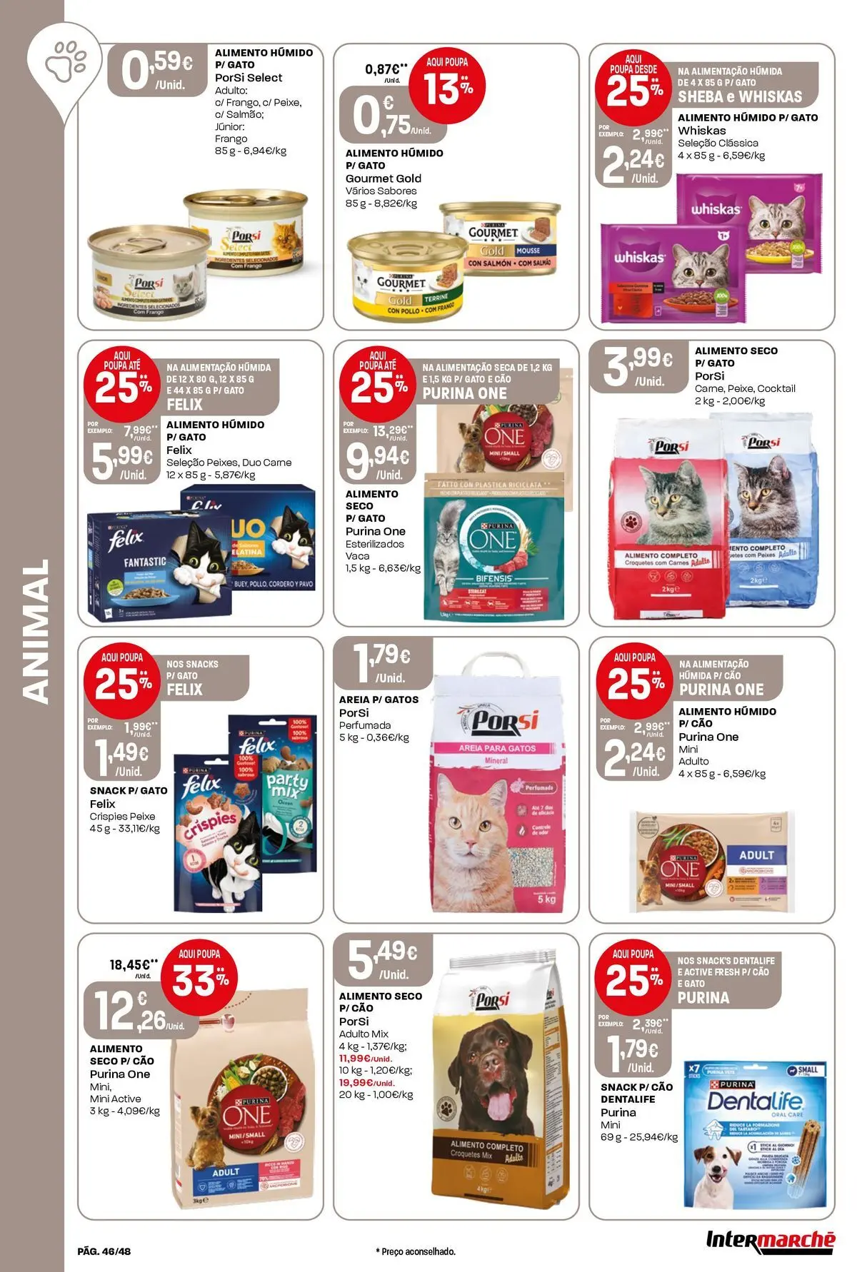 Ofertas - Isto é que são preços BAIXOS » de 10/04/2026 - 15/04/2026 | Página: 46 | Produtos: Areia, Frango, Salmão, Peixe