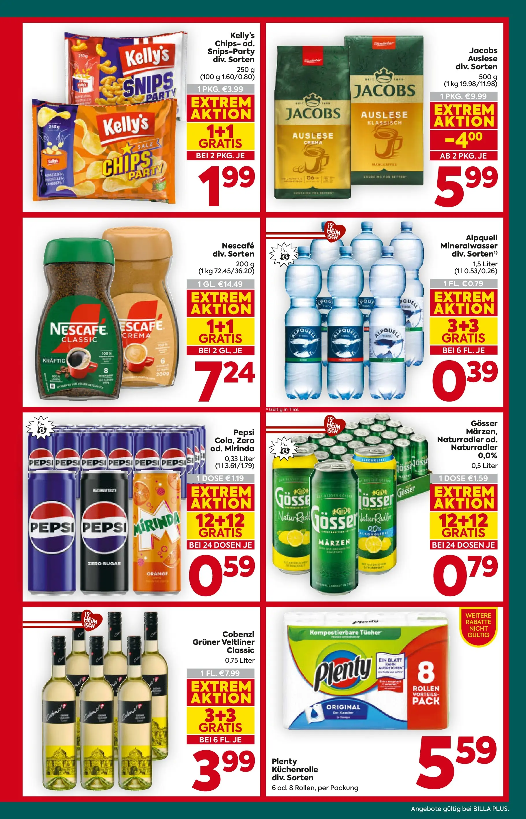 Billa Plus - BILLA PLUS: Flugblatt Tirol von 06.04.2026 - Aktuelle Angebote | Seite: 7 | Produkte: Chips, Salz