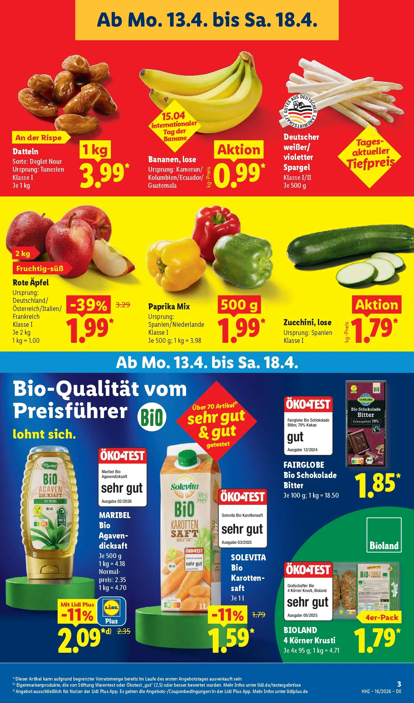 Lidl Prospekt Braunschweig (ab 13.04.2026) » Angebote online | Seite: 5 | Produkte: Schokolade, Äpfel, Spargel, Saft Lidl Prospekt Braunschweig (ab 13.04.2026) zum Blättern » Angebote | Seite: 5 | Produkte: Schokolade, Äpfel, Spargel, Saft