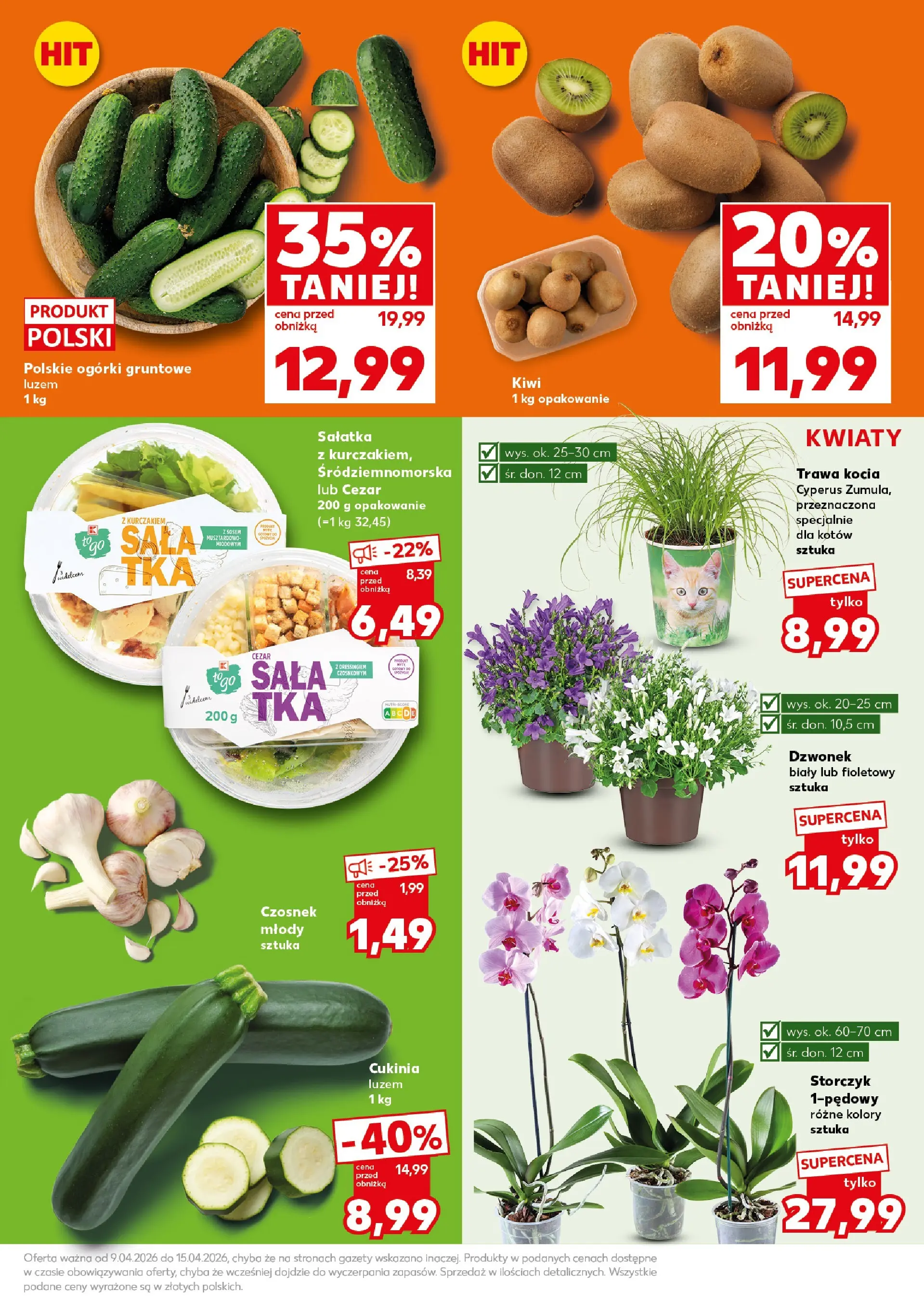 Kaufland gazetka - Super Sobota od 11.04.2026 - od jutra PDF | Strona: 7 | Produkty: Ogórki, Kwiaty, Sałatka, Ogórki gruntowe