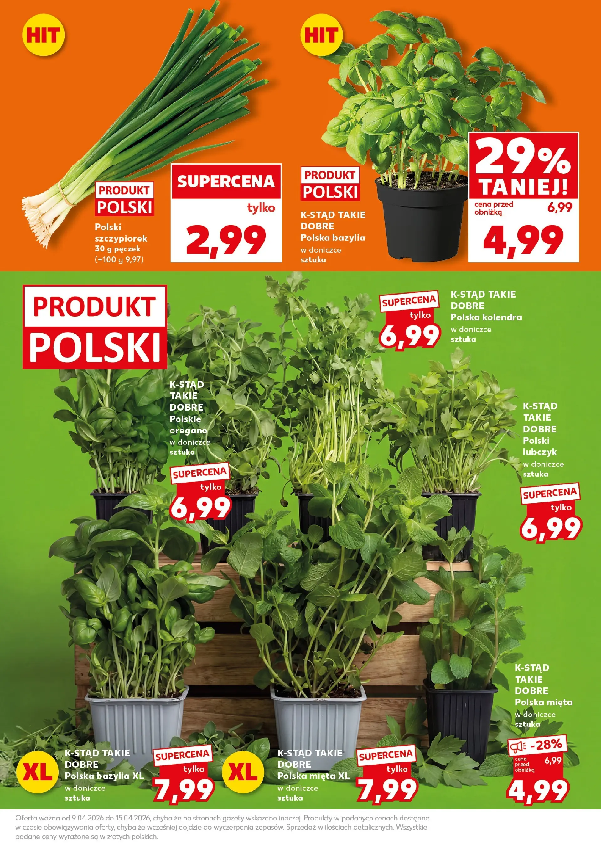Kaufland gazetka - Super Sobota od 11.04.2026 - od jutra PDF | Strona: 9 | Produkty: Oregano, Lubczyk, Mięta, Bazylia