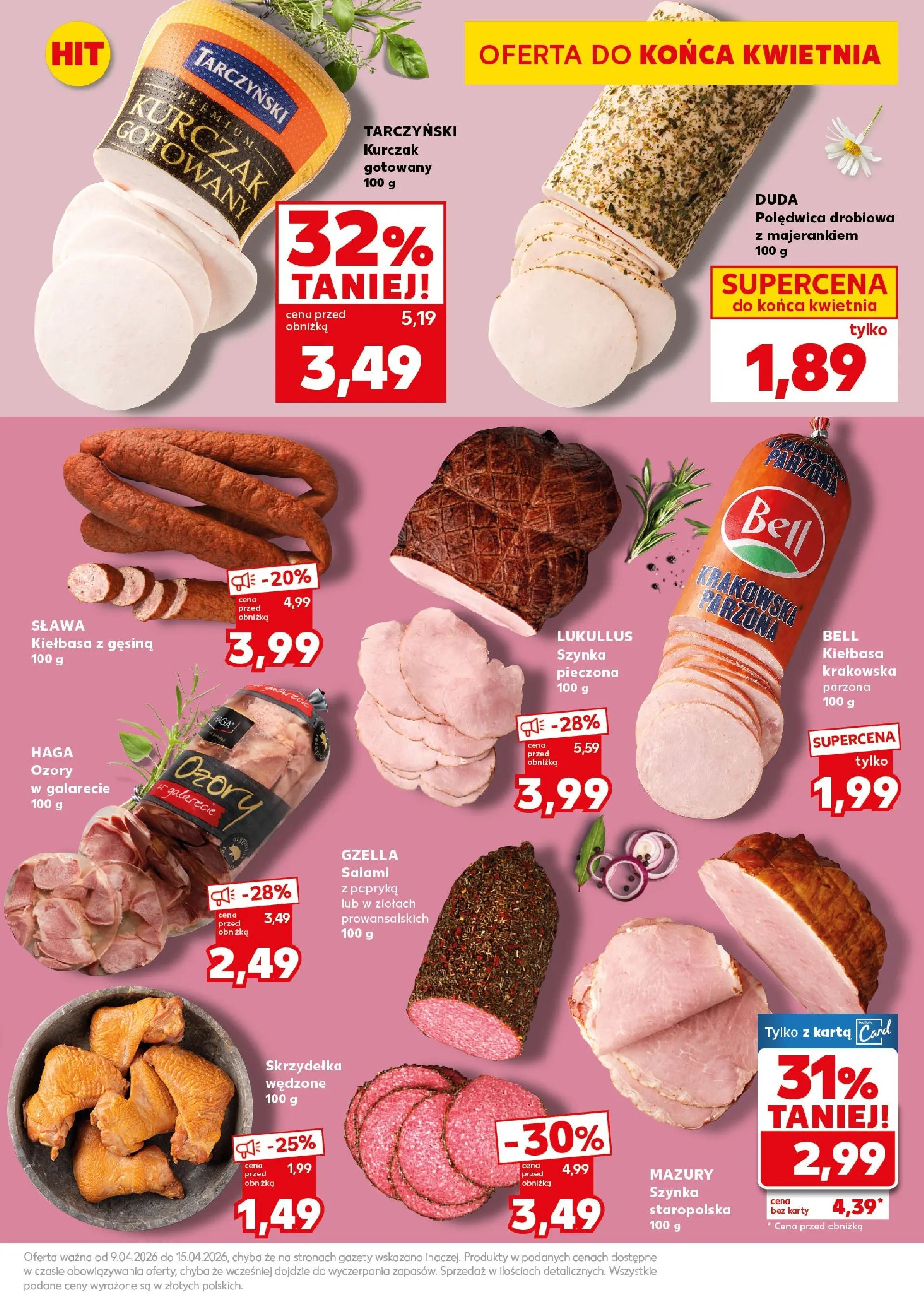 Kaufland gazetka - Super Sobota od 11.04.2026 - od jutra PDF | Strona: 13 | Produkty: Kiełbasa, Karta, Szynka, Salami