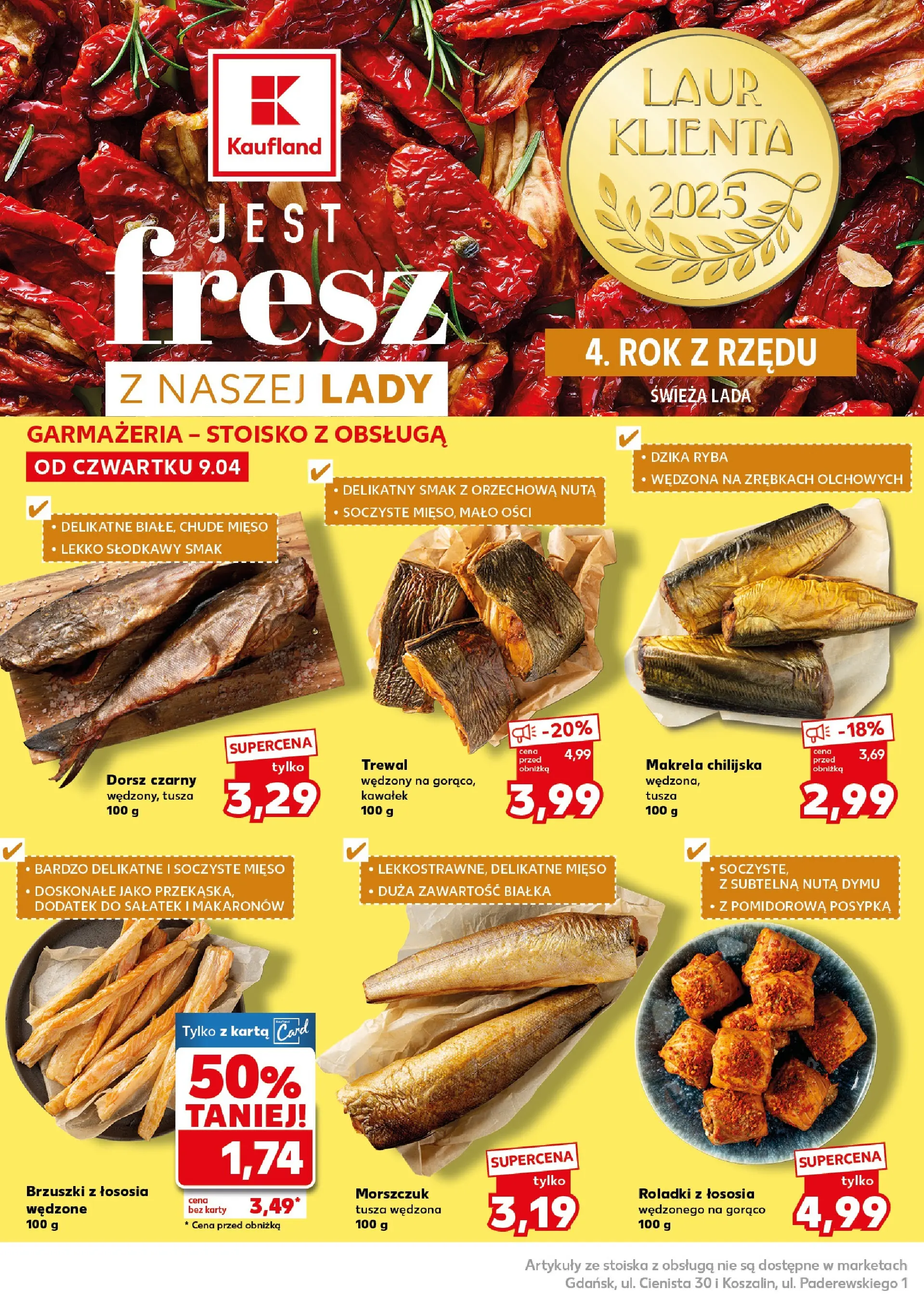Kaufland gazetka - Super Sobota od 11.04.2026 - od jutra PDF | Strona: 14 | Produkty: Karta, Morszczuk, Brzuszki z łososia, Ryba