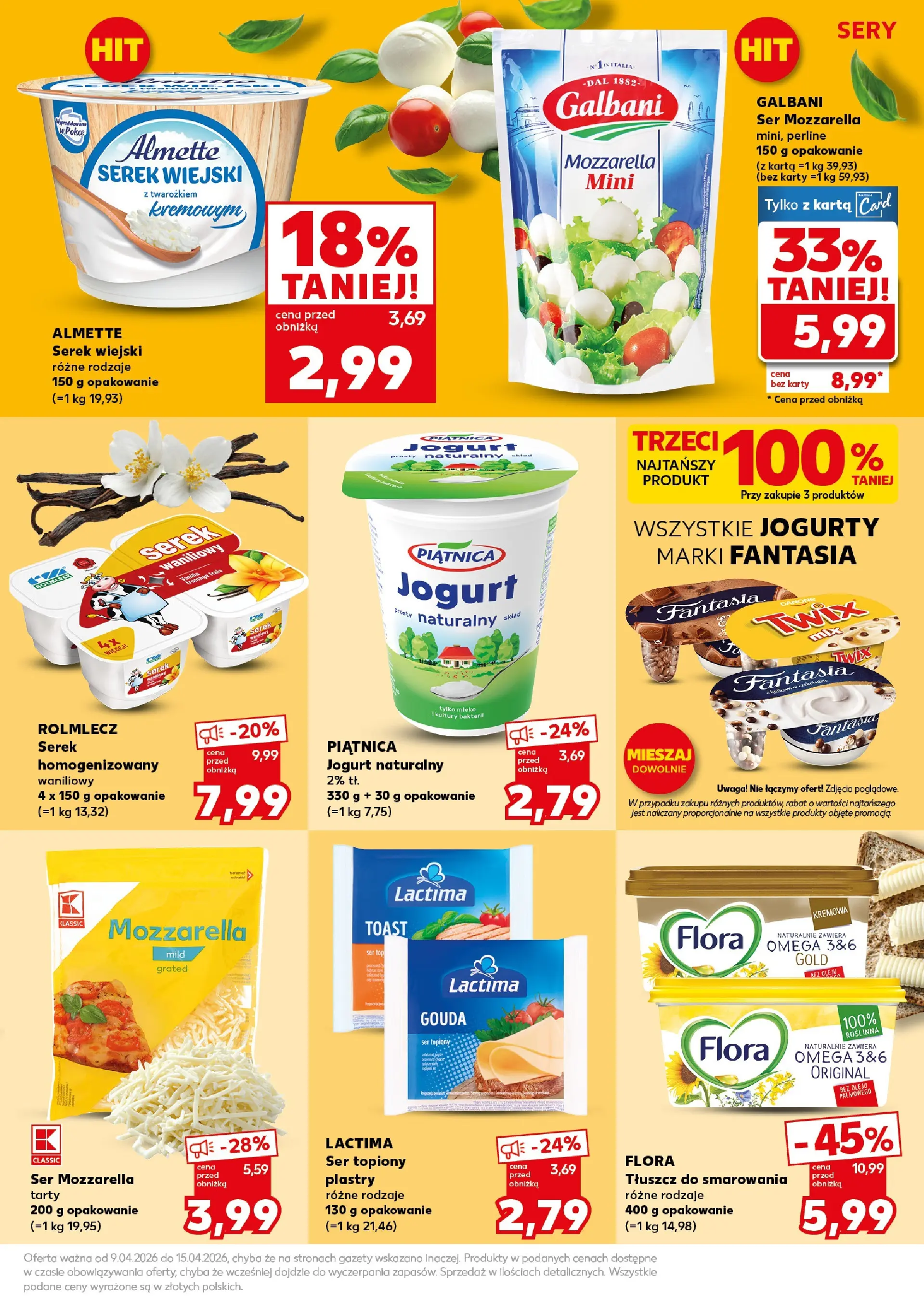 Kaufland gazetka - Super Sobota od 11.04.2026 - od jutra PDF | Strona: 19 | Produkty: Top, Ser topiony, Serek wiejski, Mozzarella