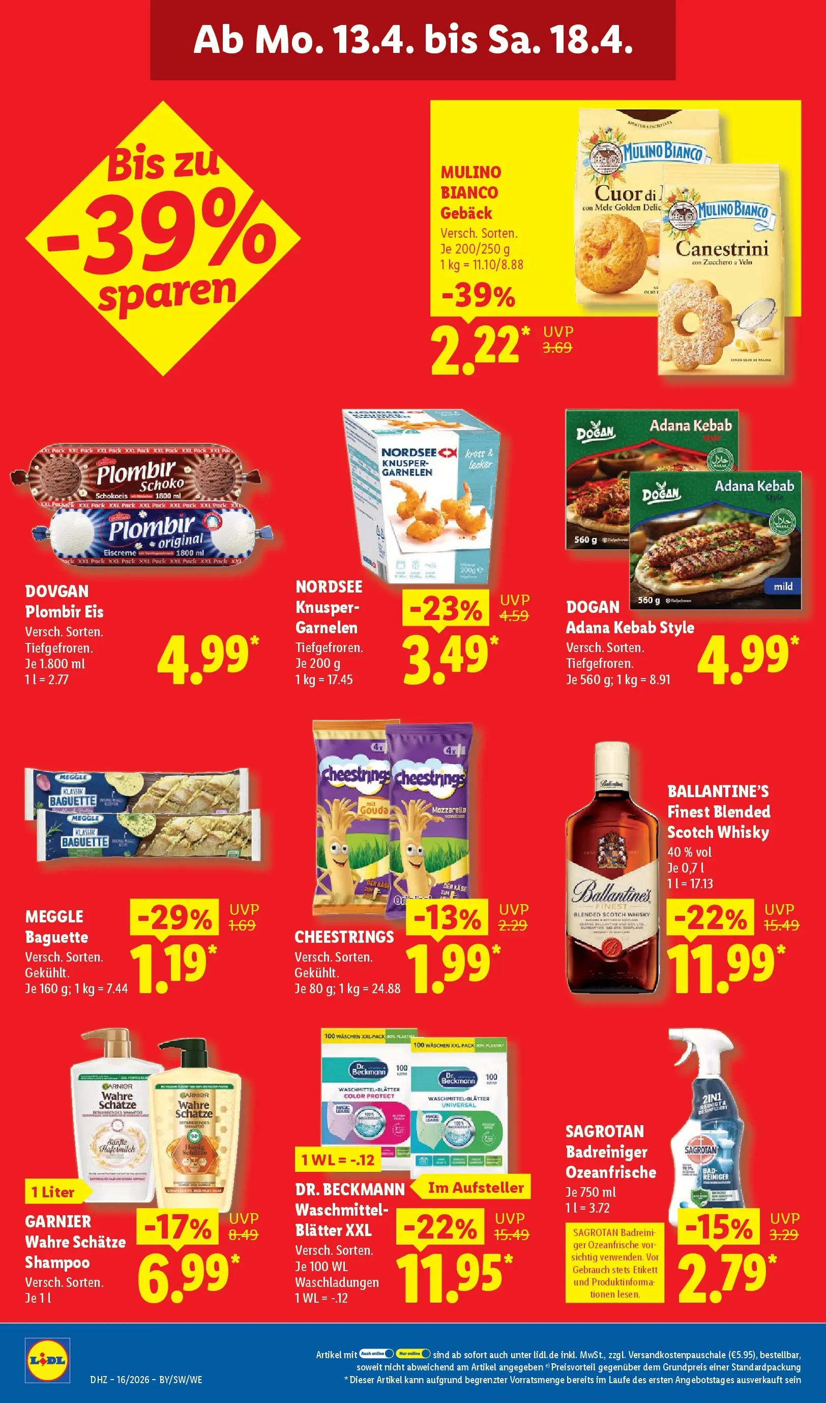 Lidl Prospekt Hof-innenstadt (ab 12.04.2026) » Angebote online | Seite: 16 | Produkte: Baguette, Garnelen, Eiscreme, Eis Lidl Prospekt Hof-innenstadt (ab 12.04.2026) zum Blättern » Angebote | Seite: 16 | Produkte: Baguette, Garnelen, Eiscreme, Eis