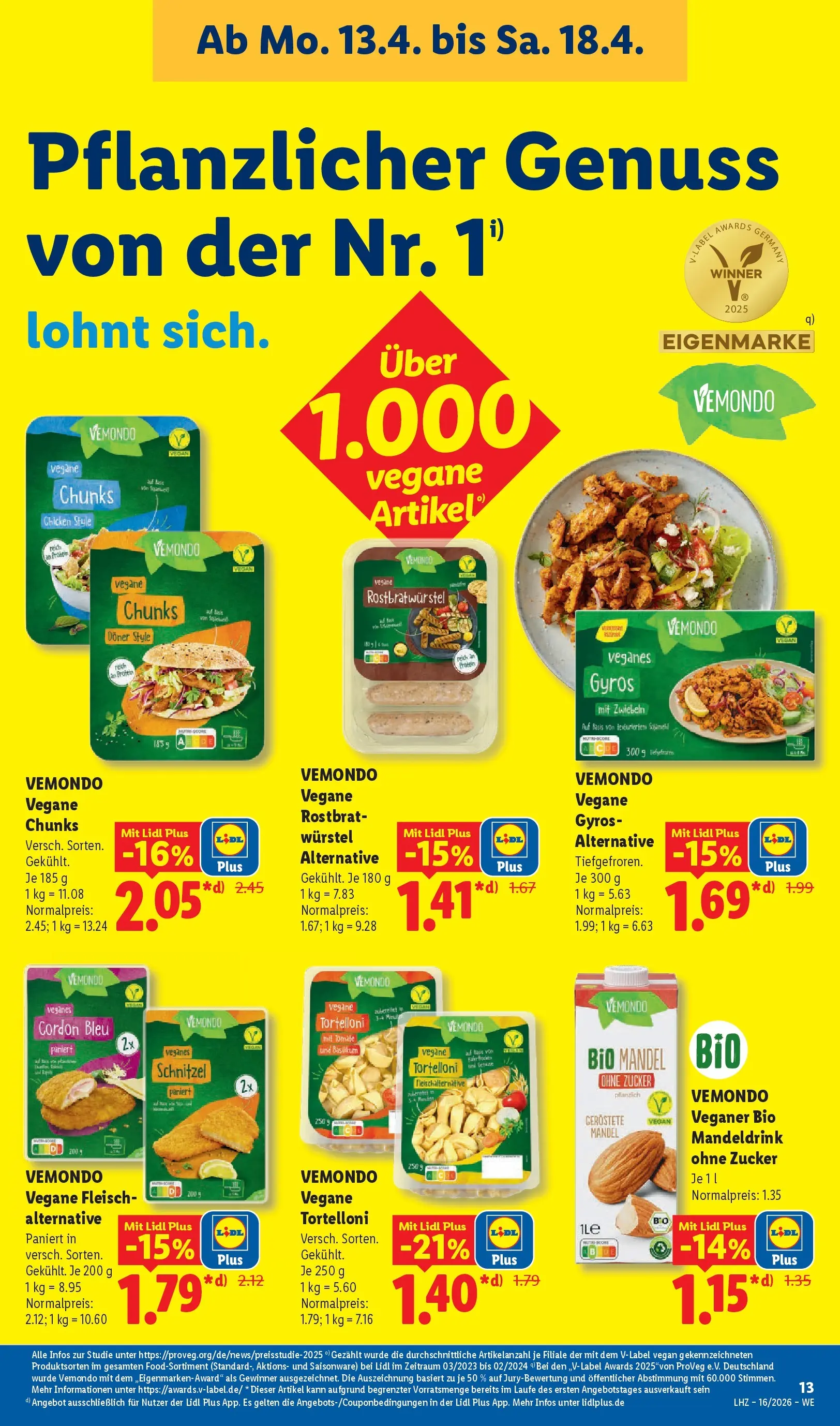 Lidl Prospekt Künzell (ab 13.04.2026) zum Blättern » Angebote | Seite: 21 | Produkte: Schnitzel, Gyros, Zucker, Fleisch