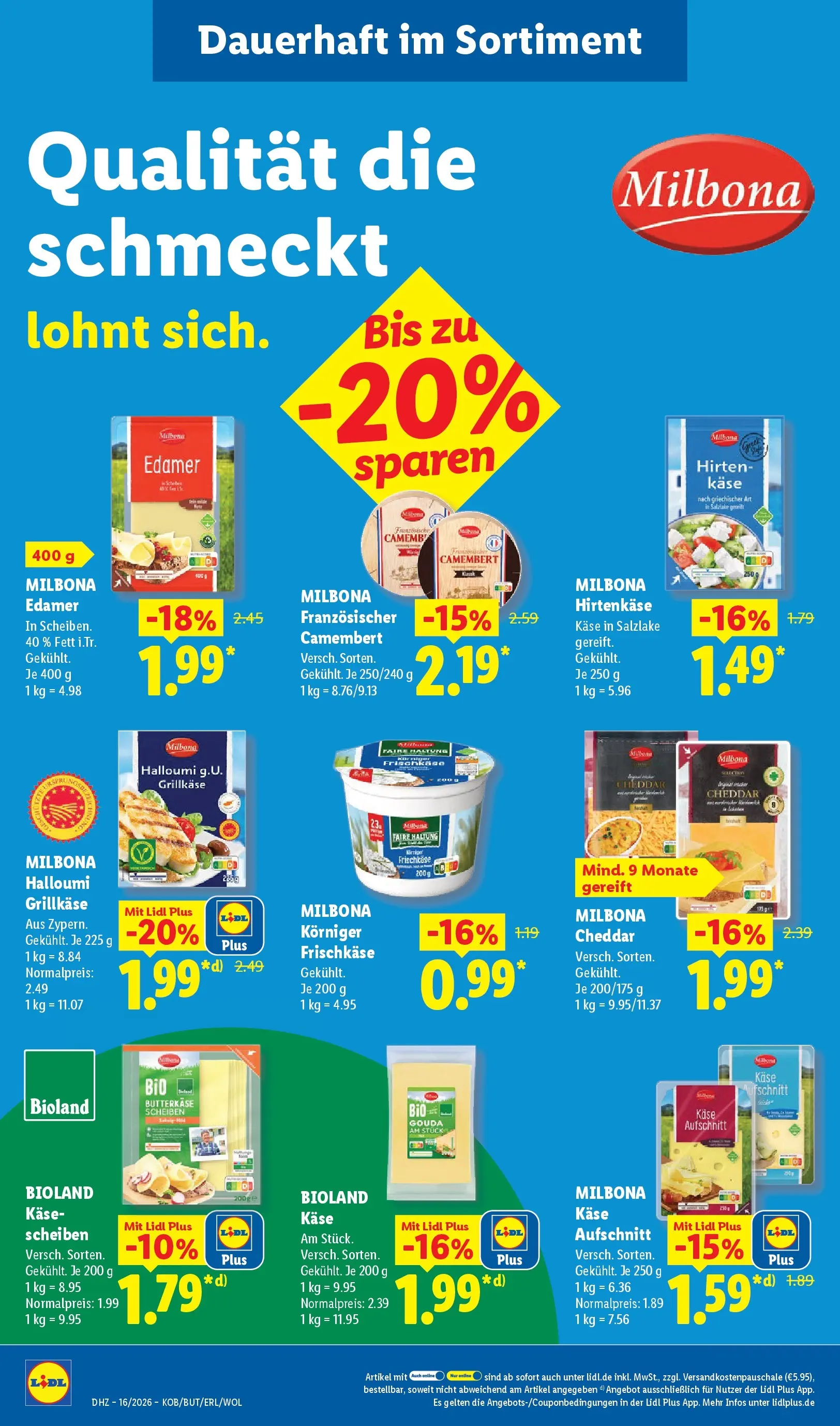 Lidl Prospekt Künzell (ab 13.04.2026) zum Blättern » Angebote | Seite: 24 | Produkte: Käse, Gouda, Edamer, Frischkase