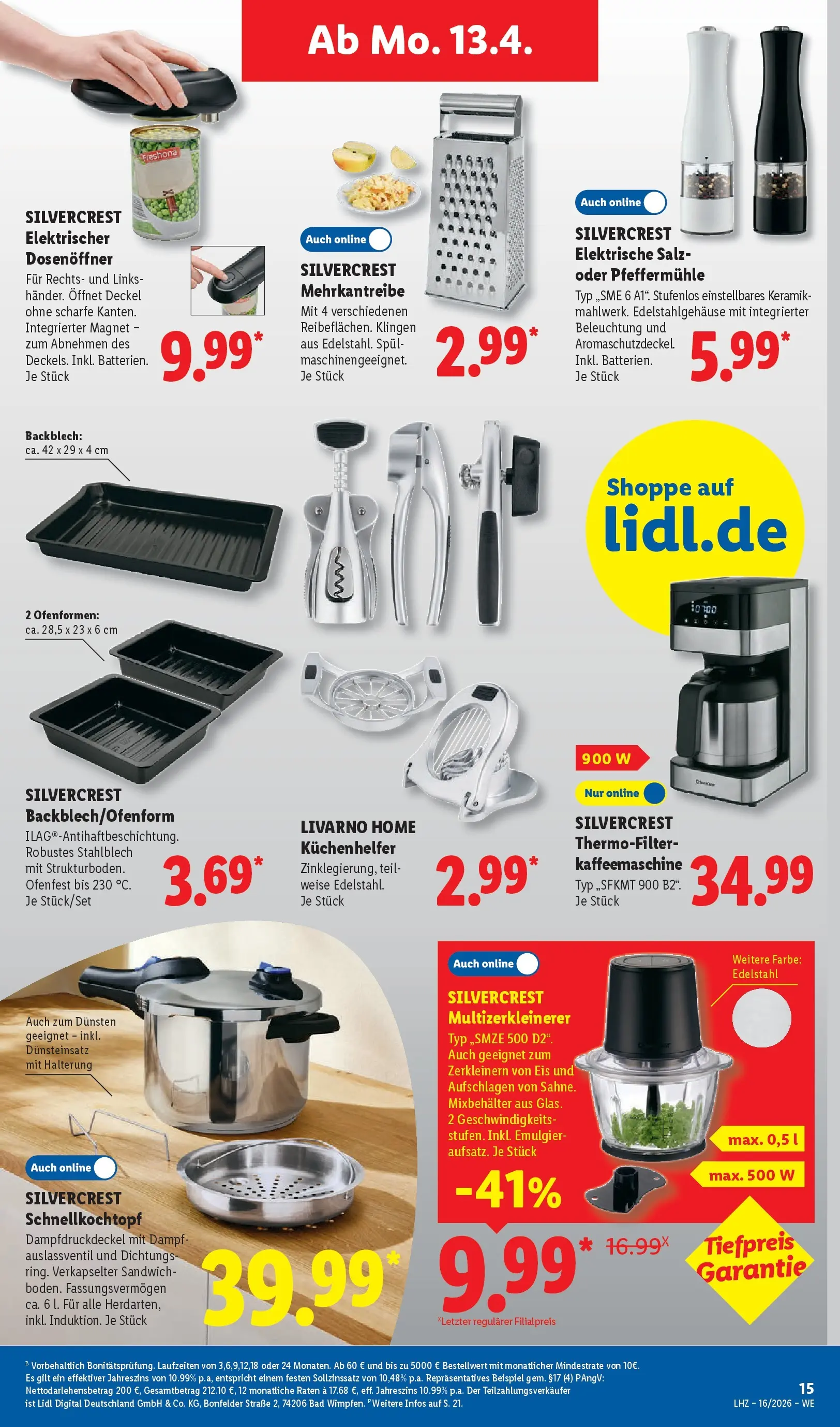 Lidl Prospekt Künzell (ab 13.04.2026) zum Blättern » Angebote | Seite: 31 | Produkte: Kaffeemaschine, Bad, Salz, Eis