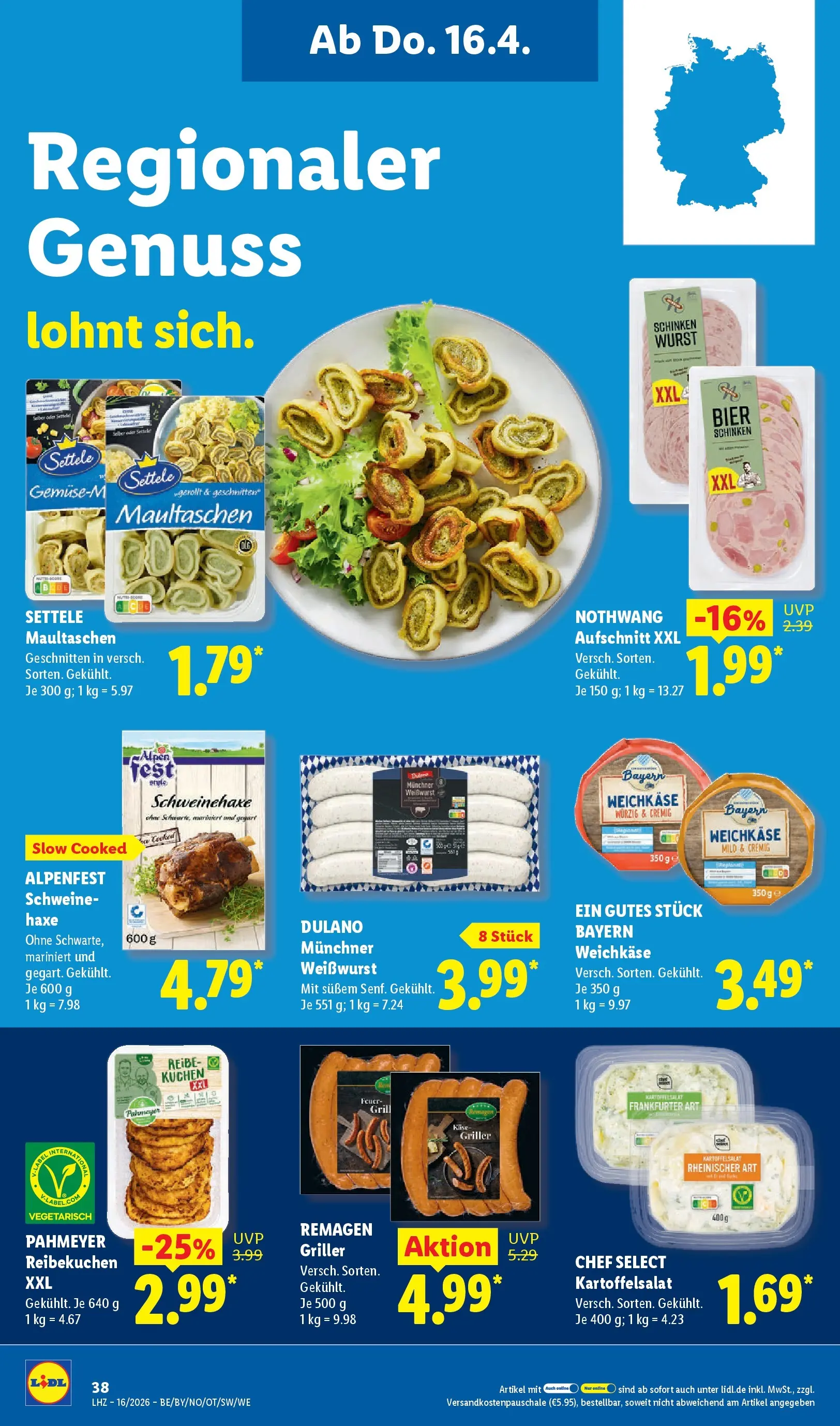 Lidl Prospekt Hof-innenstadt (ab 12.04.2026) » Angebote online | Seite: 60 | Produkte: Weißwurst, Schinken, Maultaschen, Kuchen Lidl Prospekt Hof-innenstadt (ab 12.04.2026) zum Blättern » Angebote | Seite: 60 | Produkte: Weißwurst, Schinken, Maultaschen, Kuchen