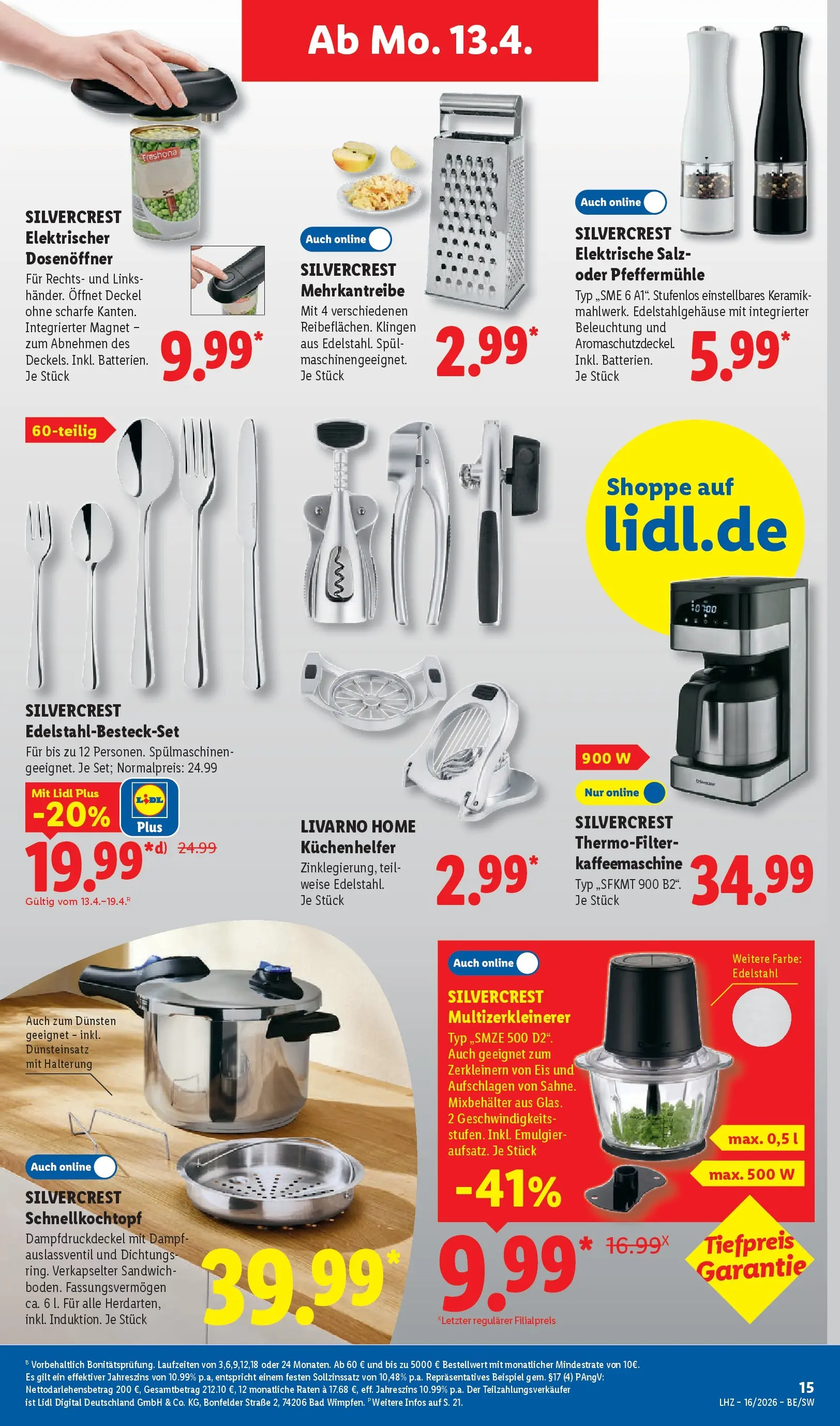 Lidl Prospekt Mahlow (ab 13.04.2026) zum Blättern » Angebote | Seite: 31 | Produkte: Kaffeemaschine, Bad, Salz, Eis