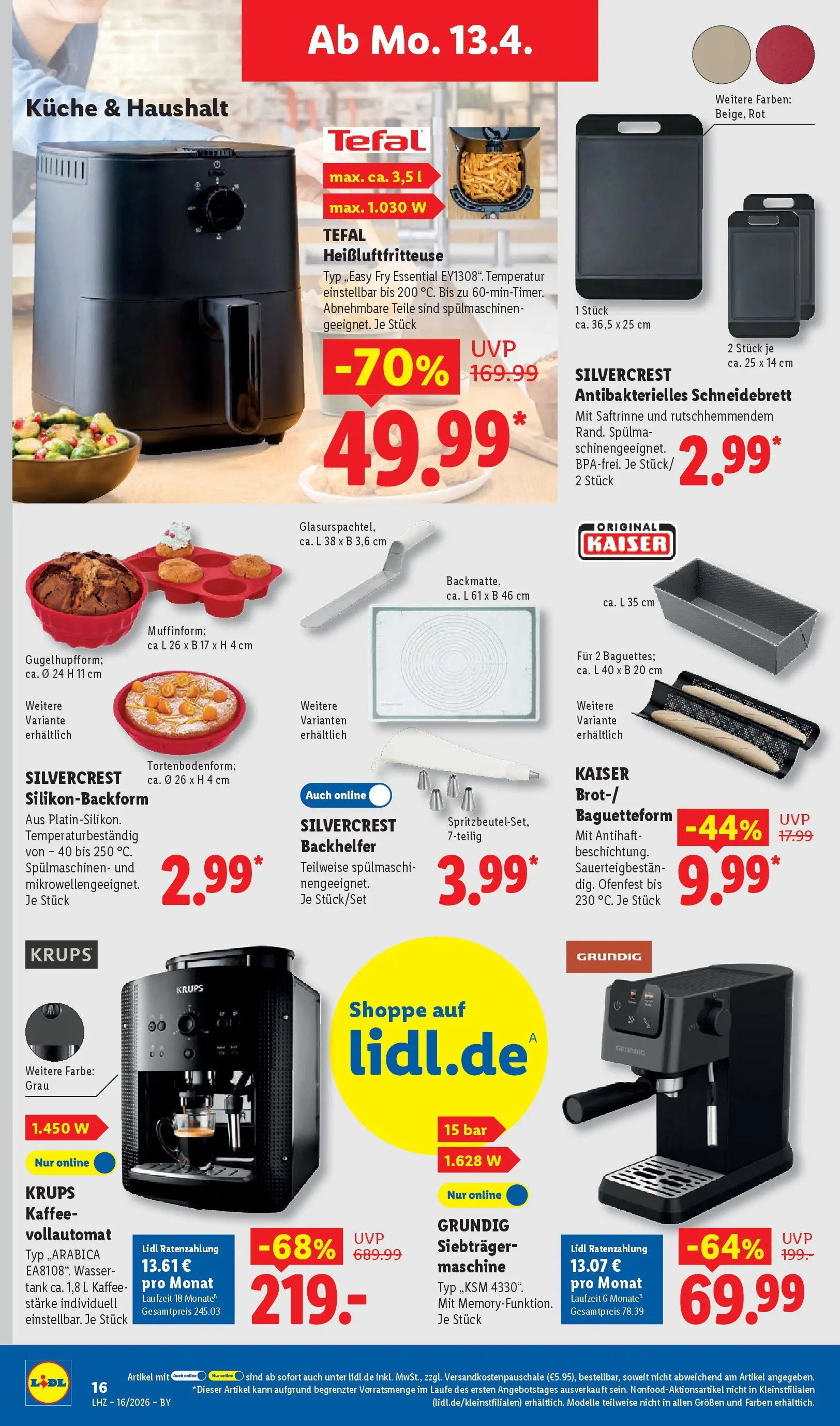 Lidl Prospekt Hof-innenstadt (ab 12.04.2026) » Angebote online | Seite: 32 | Produkte: Krups, Küche, Wasser, Heißluftfritteuse Lidl Prospekt Hof-innenstadt (ab 12.04.2026) zum Blättern » Angebote | Seite: 32 | Produkte: Krups, Küche, Wasser, Heißluftfritteuse