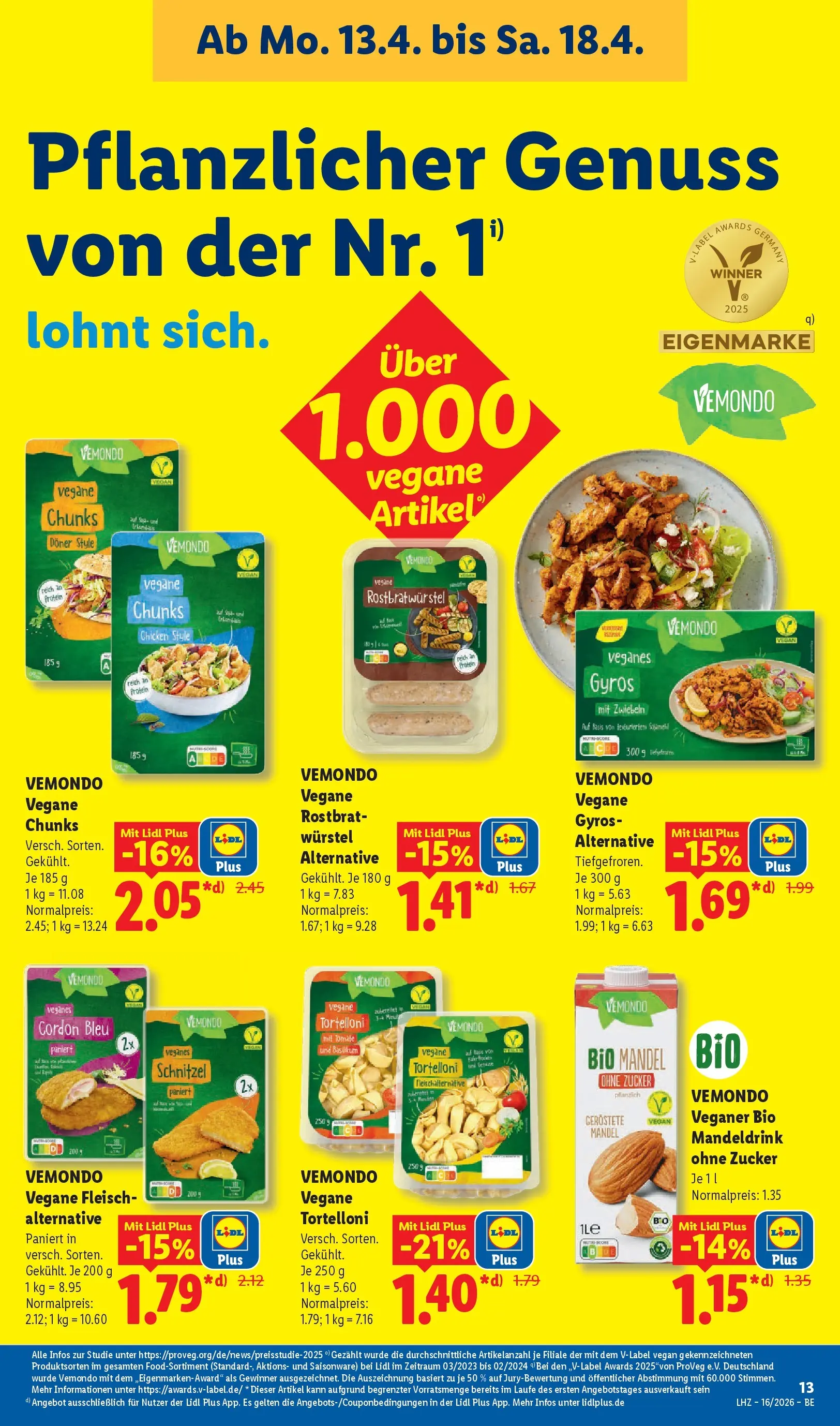 Lidl Prospekt Mahlow (ab 13.04.2026) zum Blättern » Angebote | Seite: 21 | Produkte: Schnitzel, Gyros, Zwiebeln, Zucker