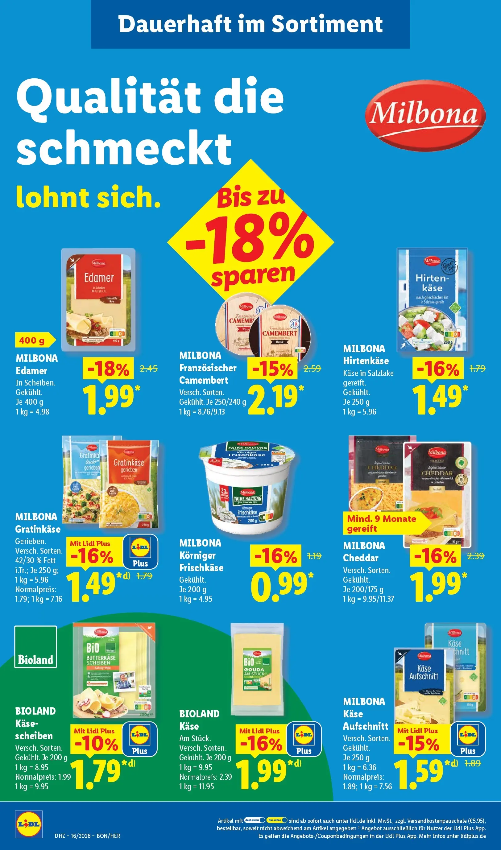 Lidl Prospekt Hagen (ab 13.04.2026) » Angebote online | Seite: 20 | Produkte: Käse, Gouda, Edamer, Frischkase Lidl Prospekt Hagen (ab 13.04.2026) zum Blättern » Angebote | Seite: 20 | Produkte: Käse, Gouda, Edamer, Frischkase