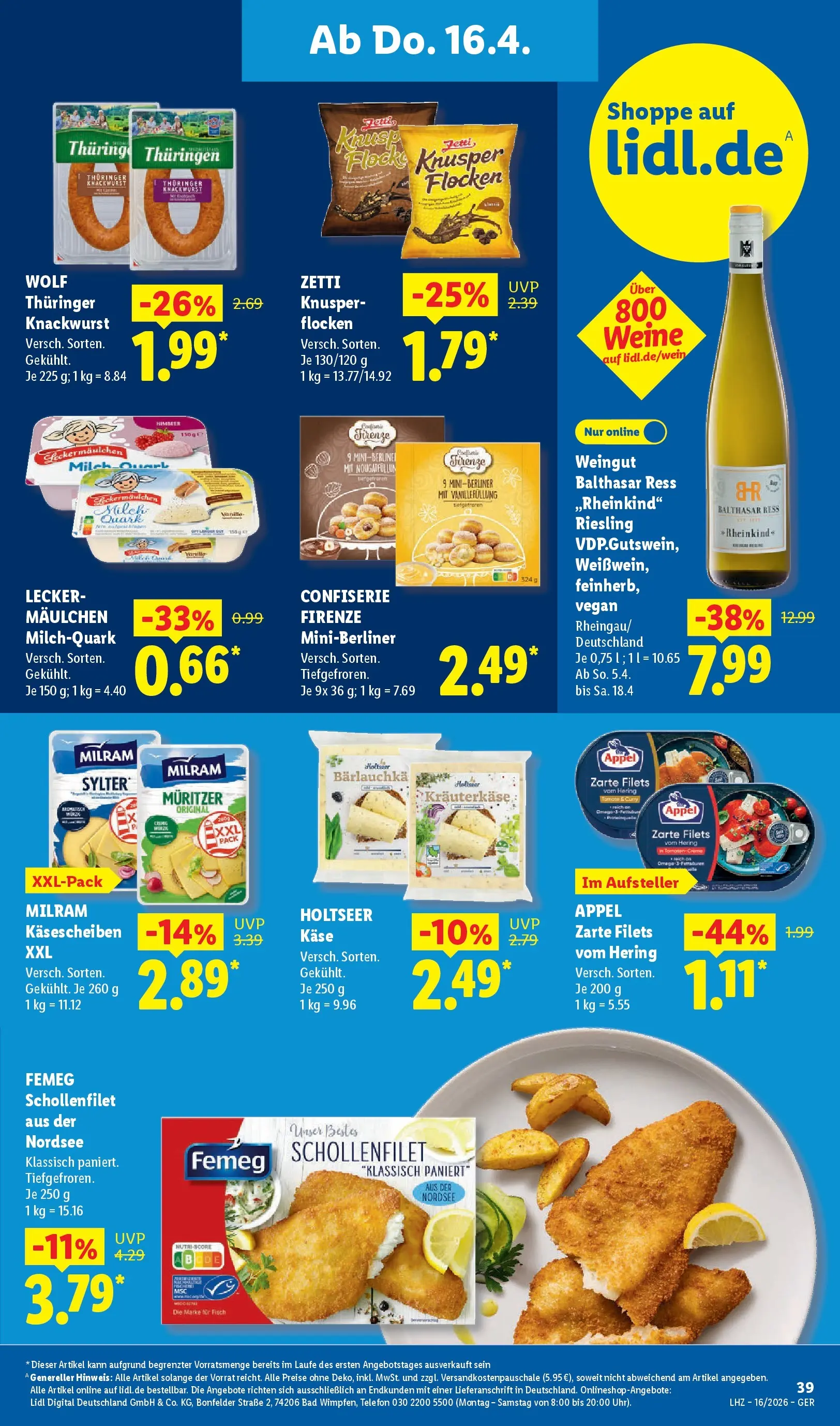 Lidl Prospekt Grimma (ab 13.04.2026) zum Blättern » Angebote | Seite: 61 | Produkte: Käse, Bad, Fisch, Telefon