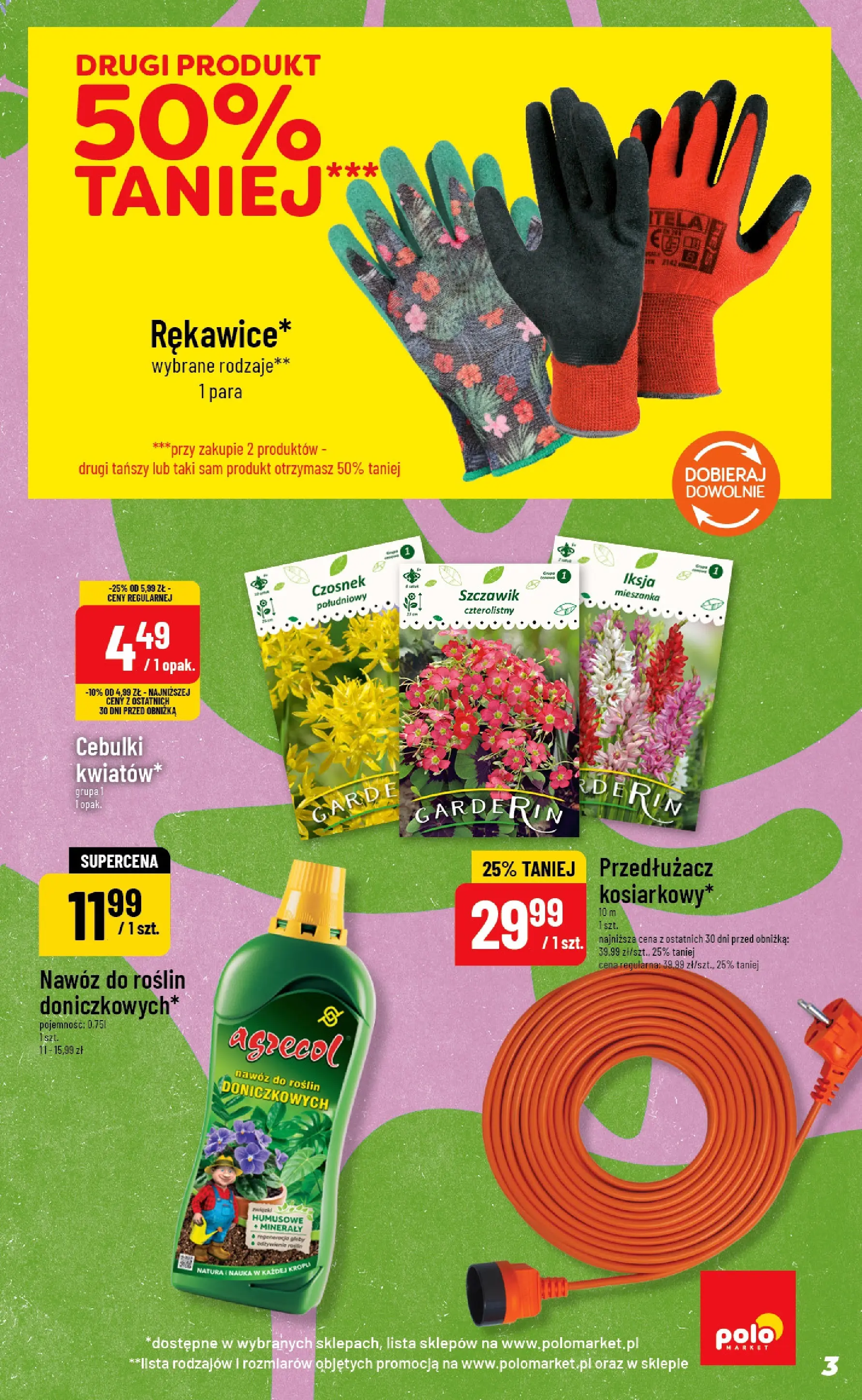 Nowa POLOmarket gazetka od jutra 08.04.2026 | Strona: 3 | Produkty: Czosnek, Przedłużacz
