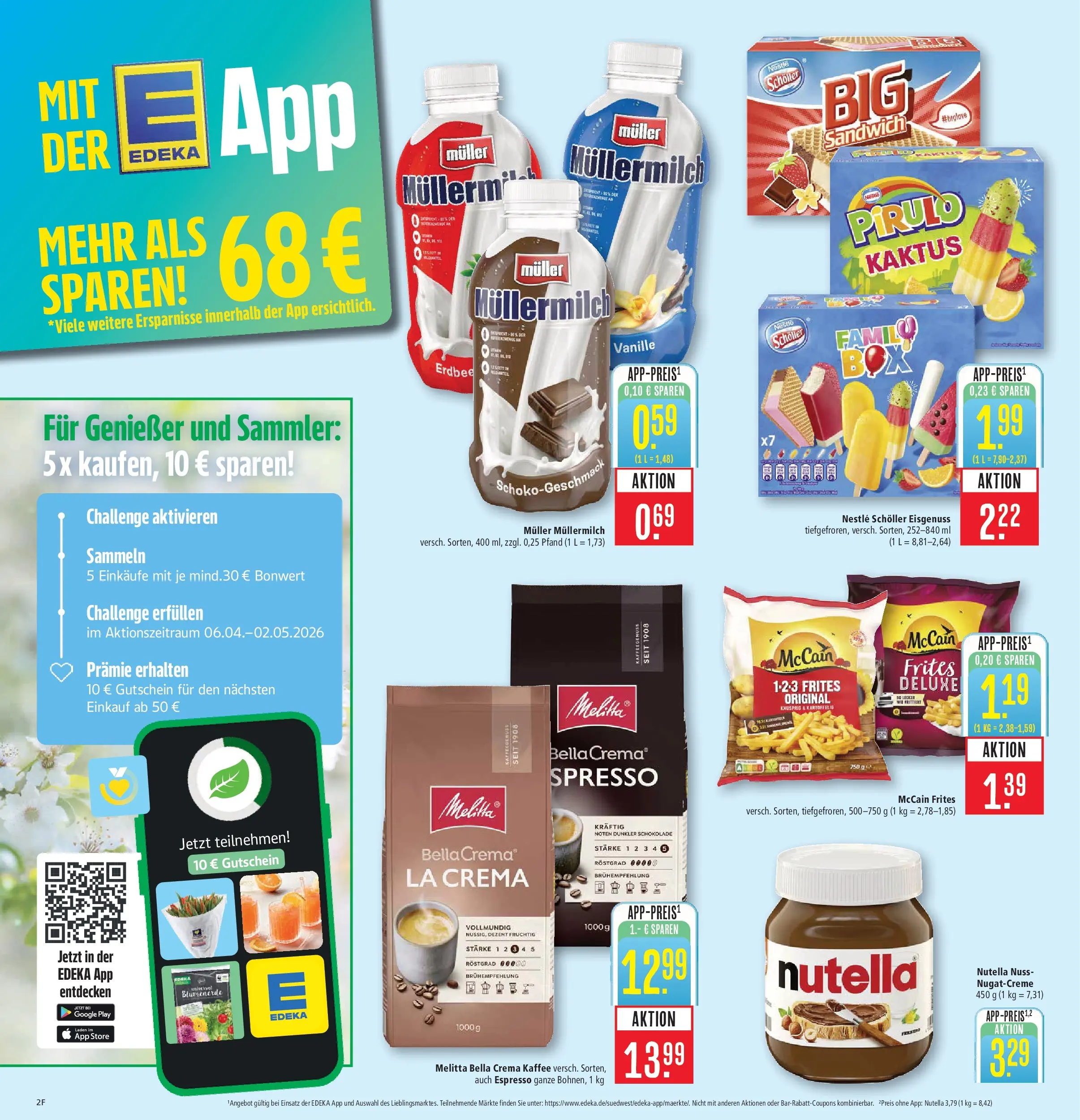 Marktkauf Prospekt Friedrichshafen	 (ab 13.04.2026) » Angebote online | Seite: 2 | Produkte: Schokolade, McCain, Nutella, Müllermilch