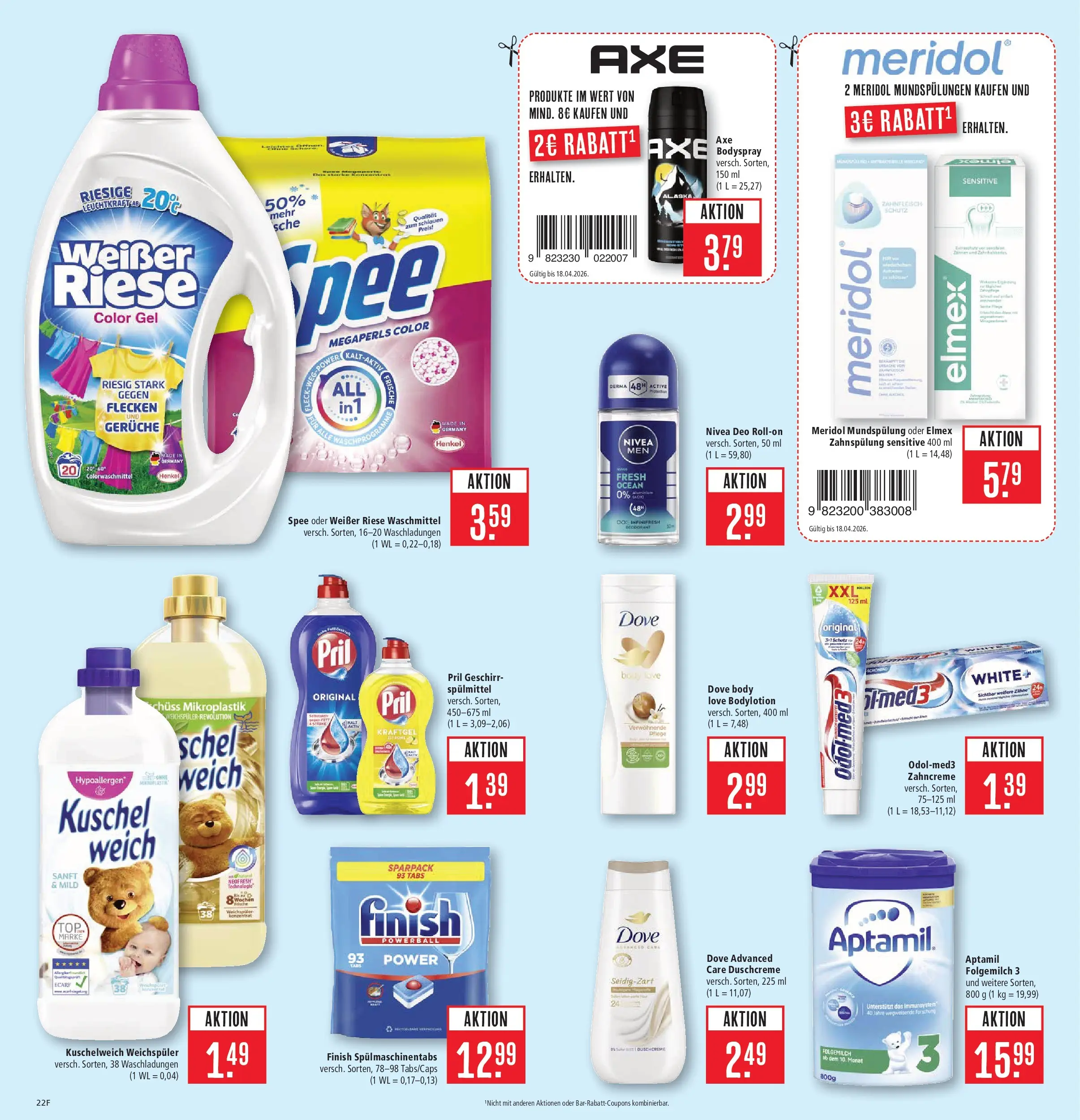 Marktkauf Prospekt Friedrichshafen	 (ab 13.04.2026) » Angebote online | Seite: 28 | Produkte: Finish, Waschmittel, Spülmaschinentabs, Duschcreme