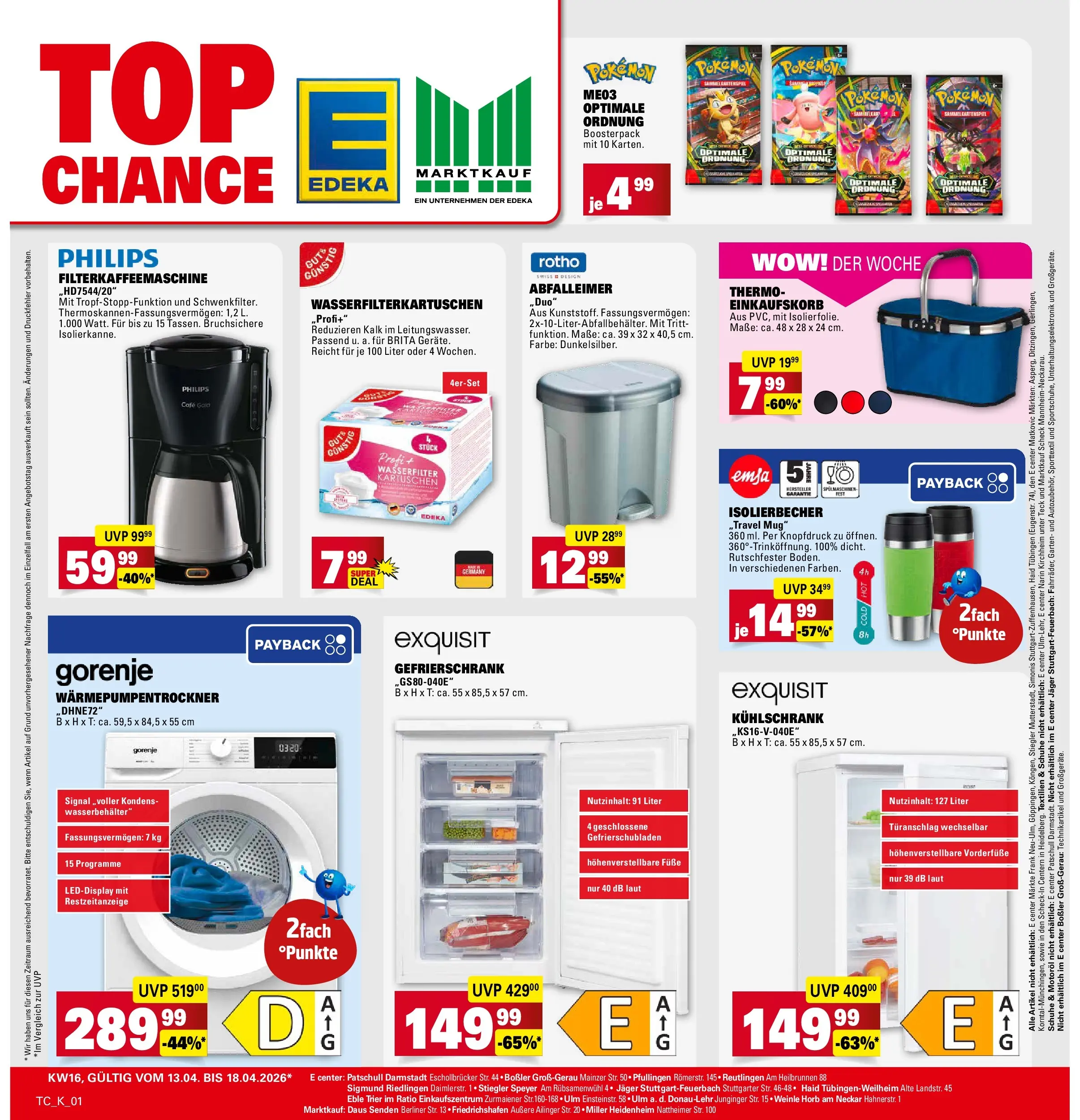 Marktkauf Prospekt Friedrichshafen	 (ab 13.04.2026) » Angebote online | Seite: 33 | Produkte: Berliner, Gefrierschrank, Kühlschrank, Abfalleimer