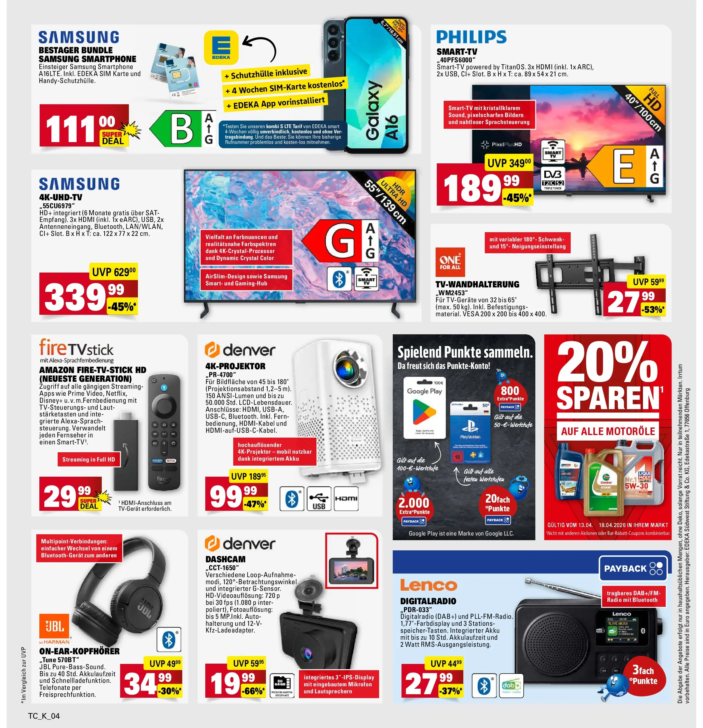 Marktkauf Prospekt Friedrichshafen	 (ab 13.04.2026) » Angebote online | Seite: 36 | Produkte: Mikrofon, Philips, Fernseher, Radio