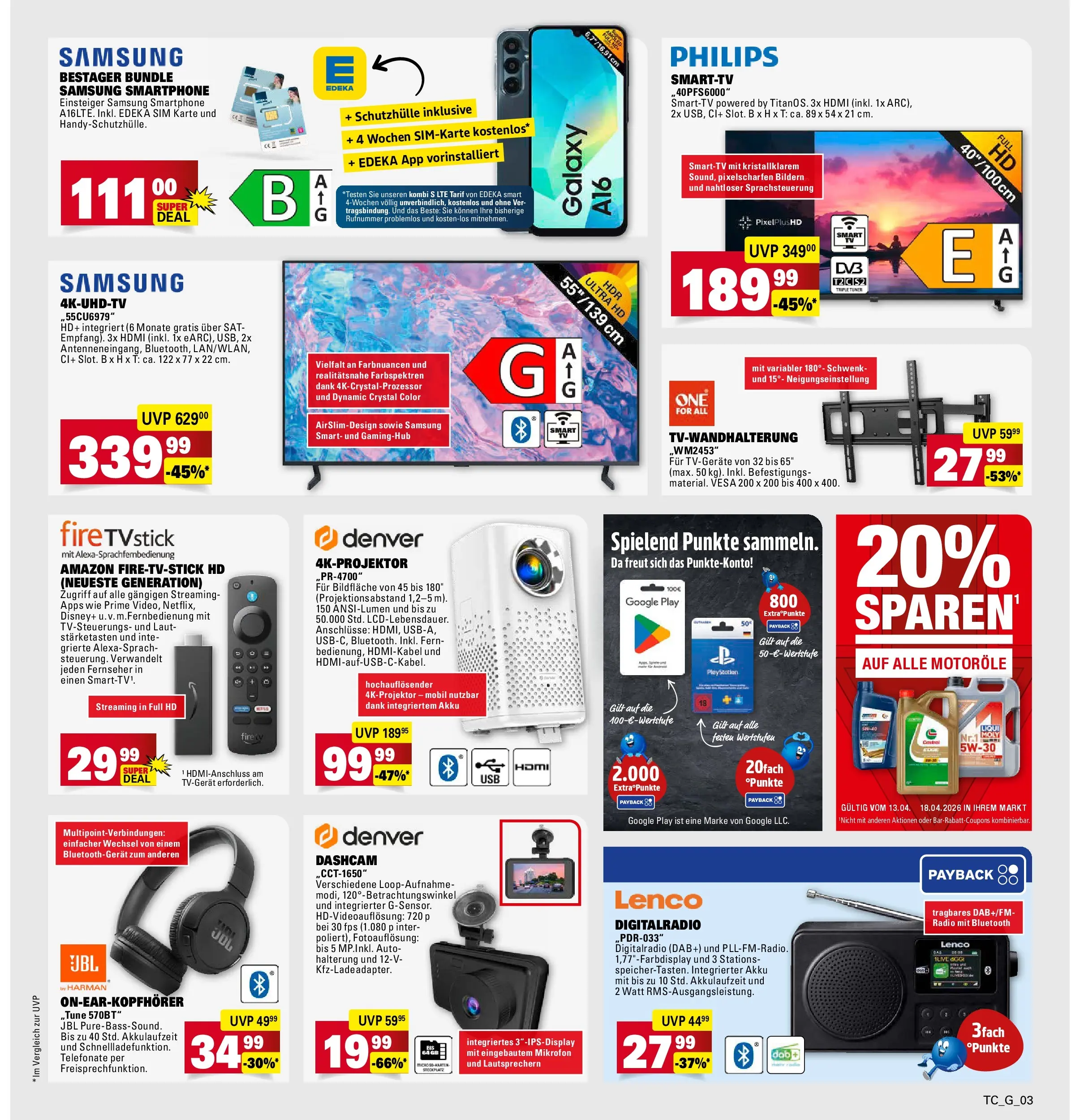 Marktkauf Prospekt Filderstadt	 (ab 13.04.2026) » Angebote online | Seite: 35 | Produkte: Philips, Samsung, Smartphone, Radio