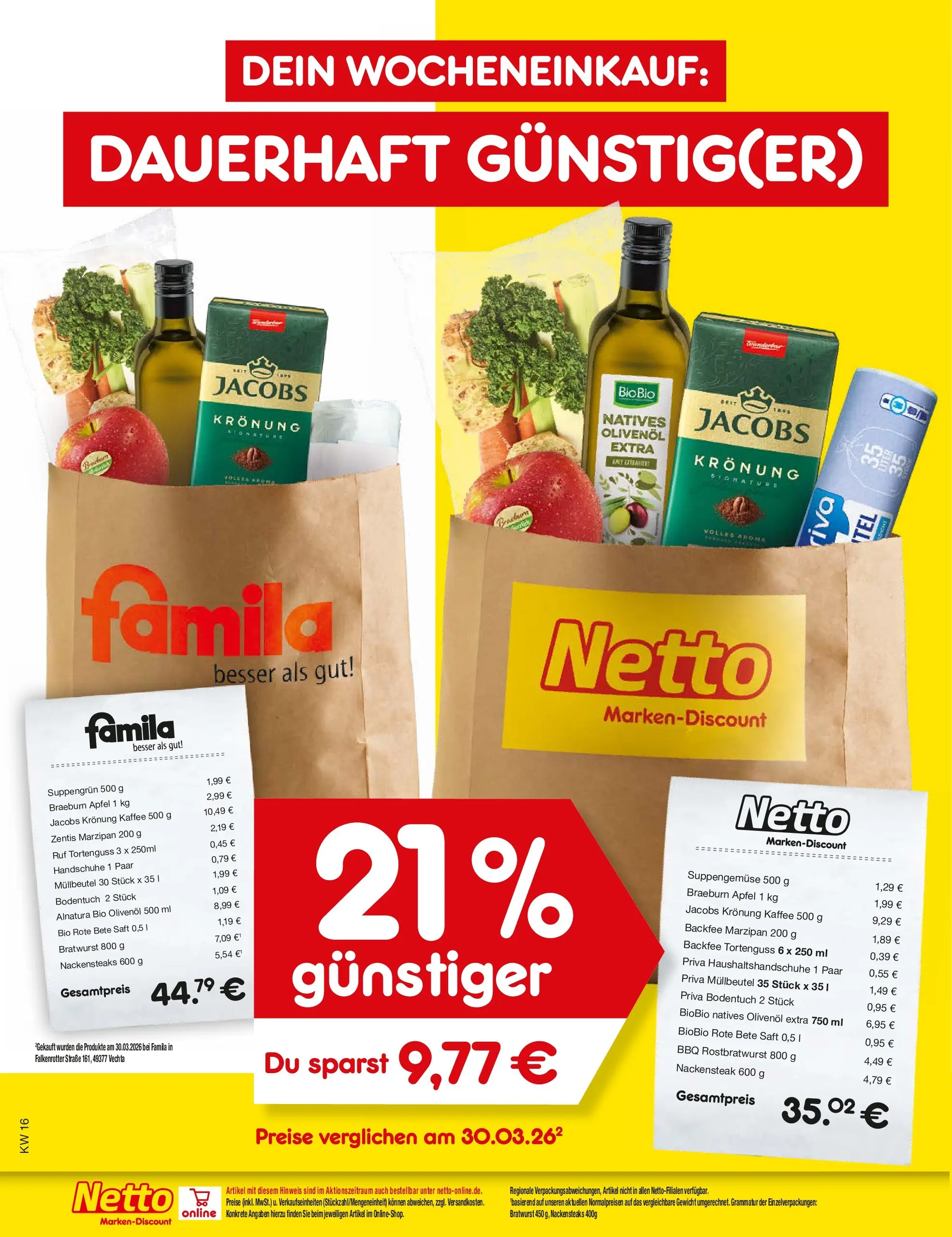 Netto Marken-Discount Prospekt Bremen-Lesum	 (ab 13.04.2026) » Angebote | Seite: 1 | Produkte: Nackensteaks, Gewicht, Bratwurst, Äpfel