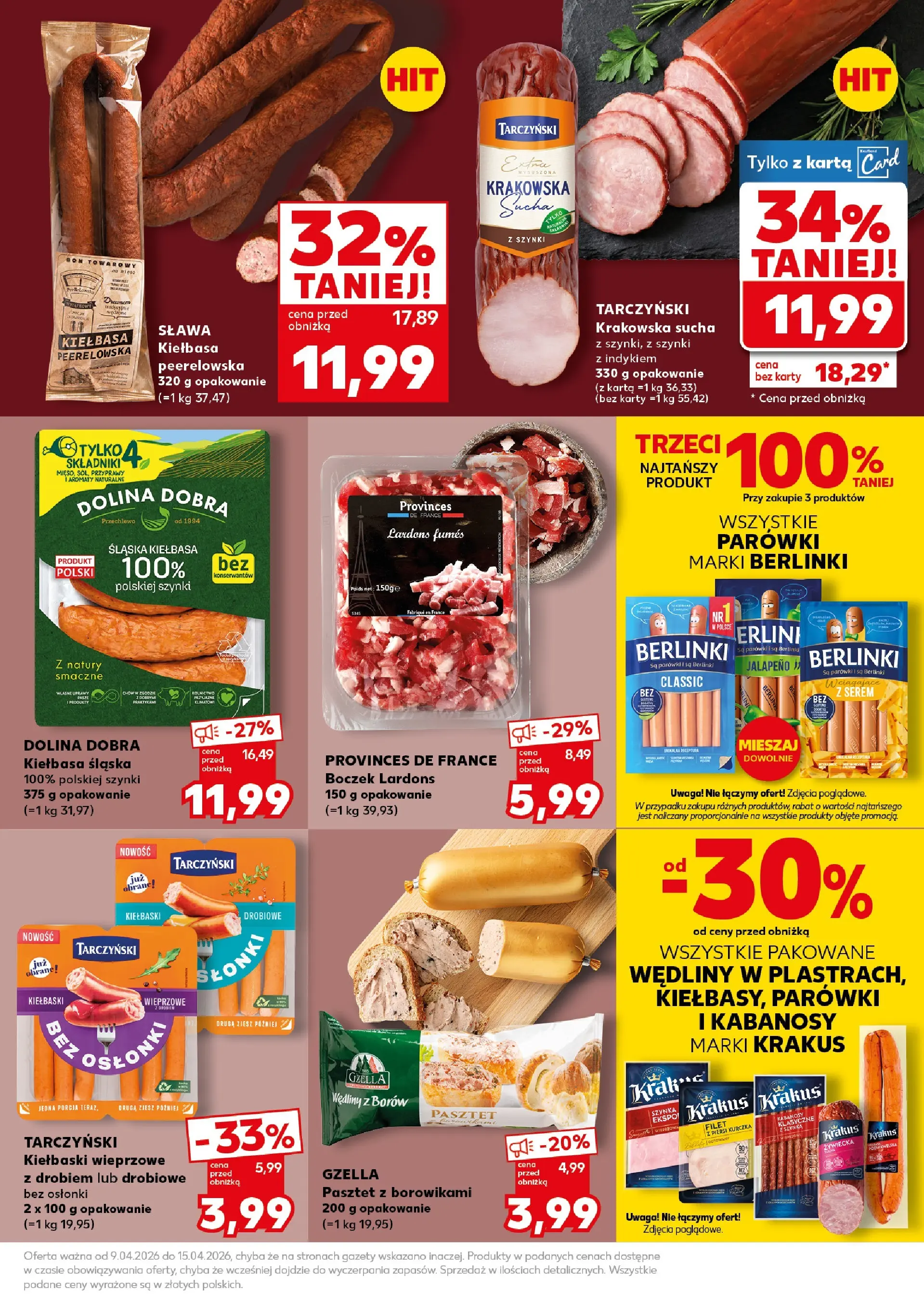 Kaufland - Kaufland Mocny Start ważne do 15.04 od 12.04.2026 - od jutra PDF | Strona: 23 | Produkty: Parówki, Kiełbaski, Szynka, Wędliny