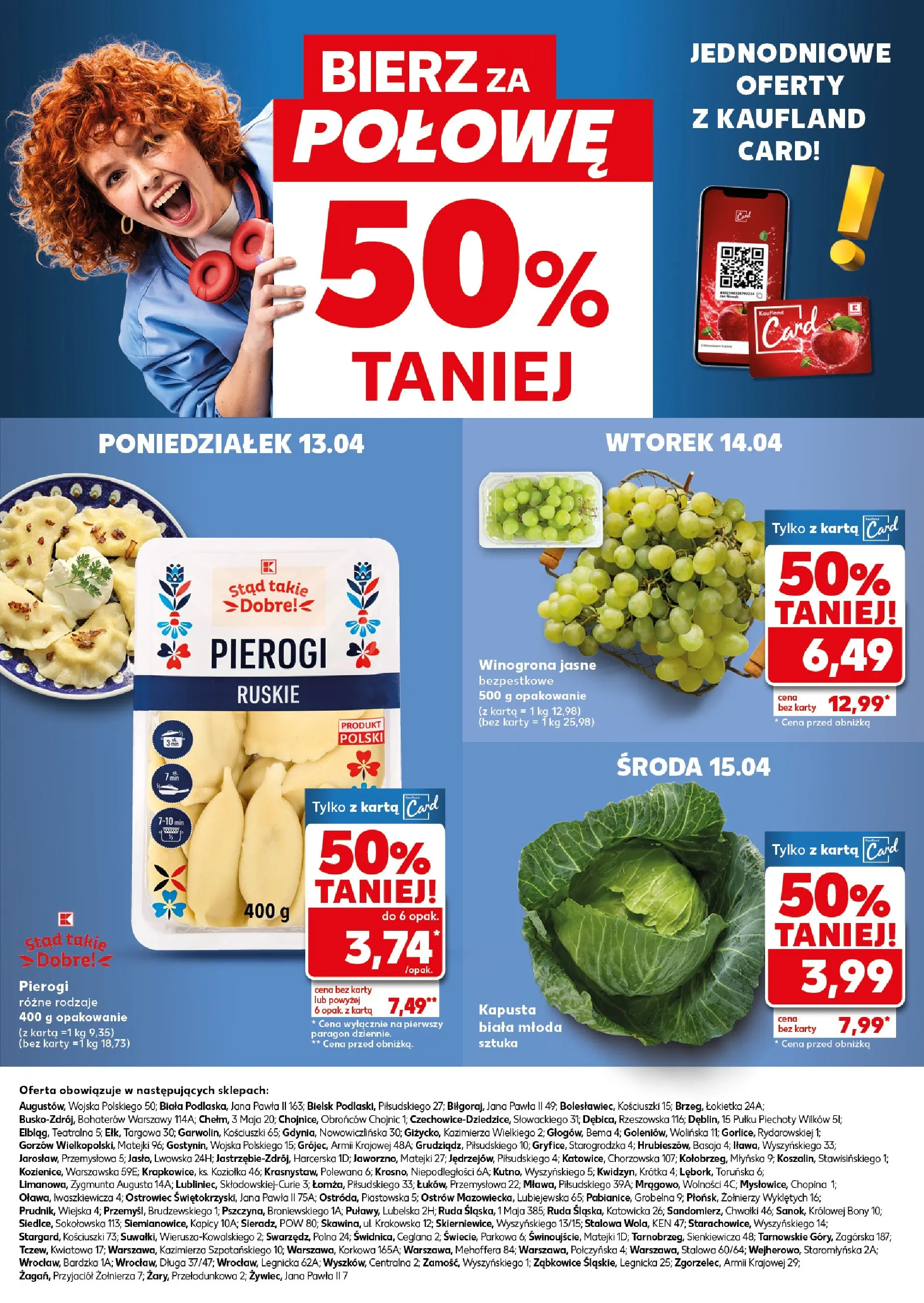 Kaufland - Kaufland Mocny Start ważne do 15.04 od 12.04.2026 - od jutra PDF | Strona: 34 | Produkty: Kapusta, Karta, Winogrona, Pierogi