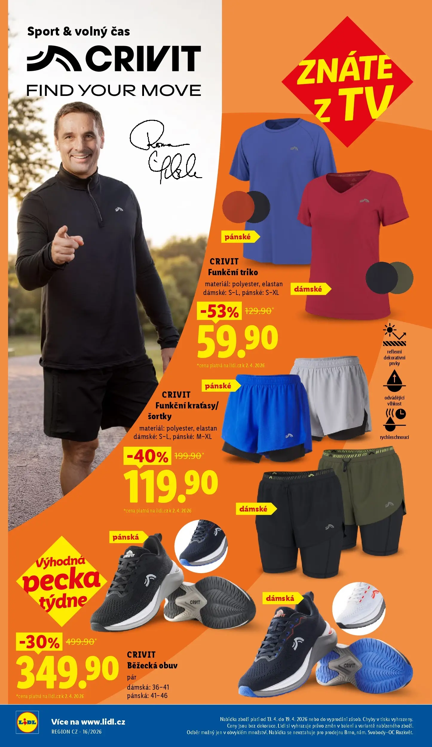 Lidl leták od 12.04.2026 - Nový akční leták | Strana: 32 | Produkty: Obuv, Tv, Funkční triko