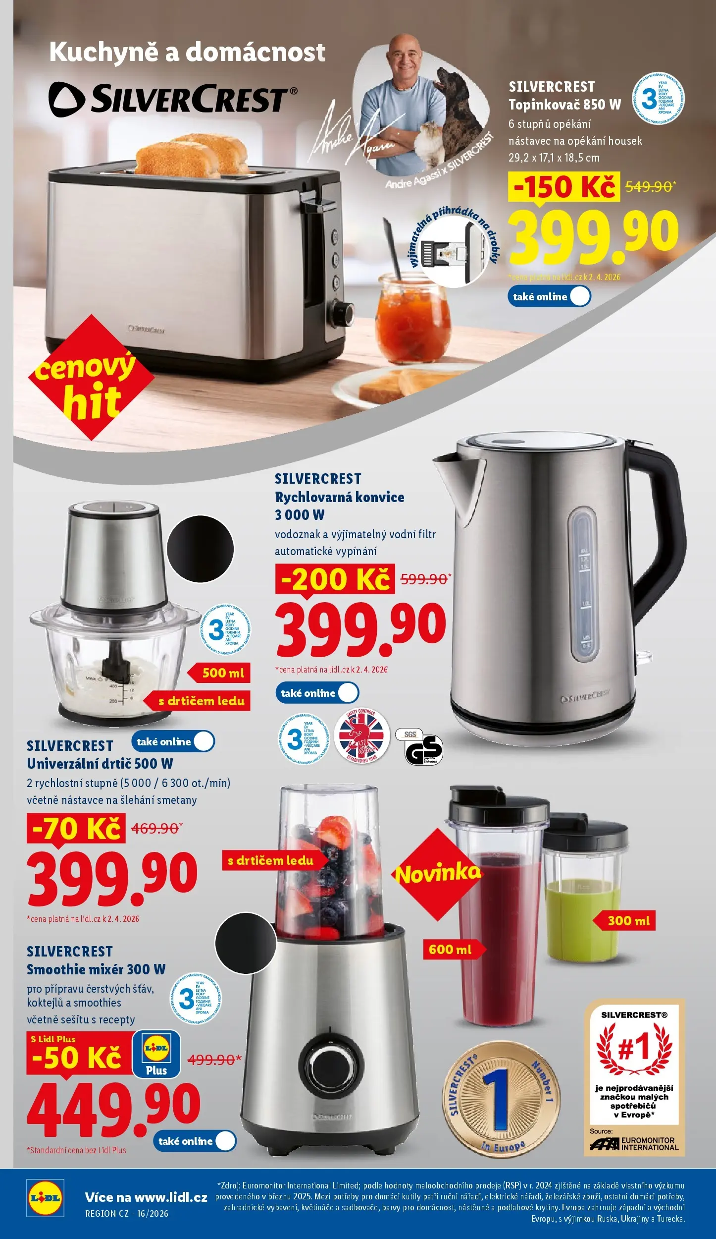 Lidl leták od 12.04.2026 - Nový akční leták | Strana: 34 | Produkty: Smoothie, Smoothie maker, Topinkovač, Kuchyně