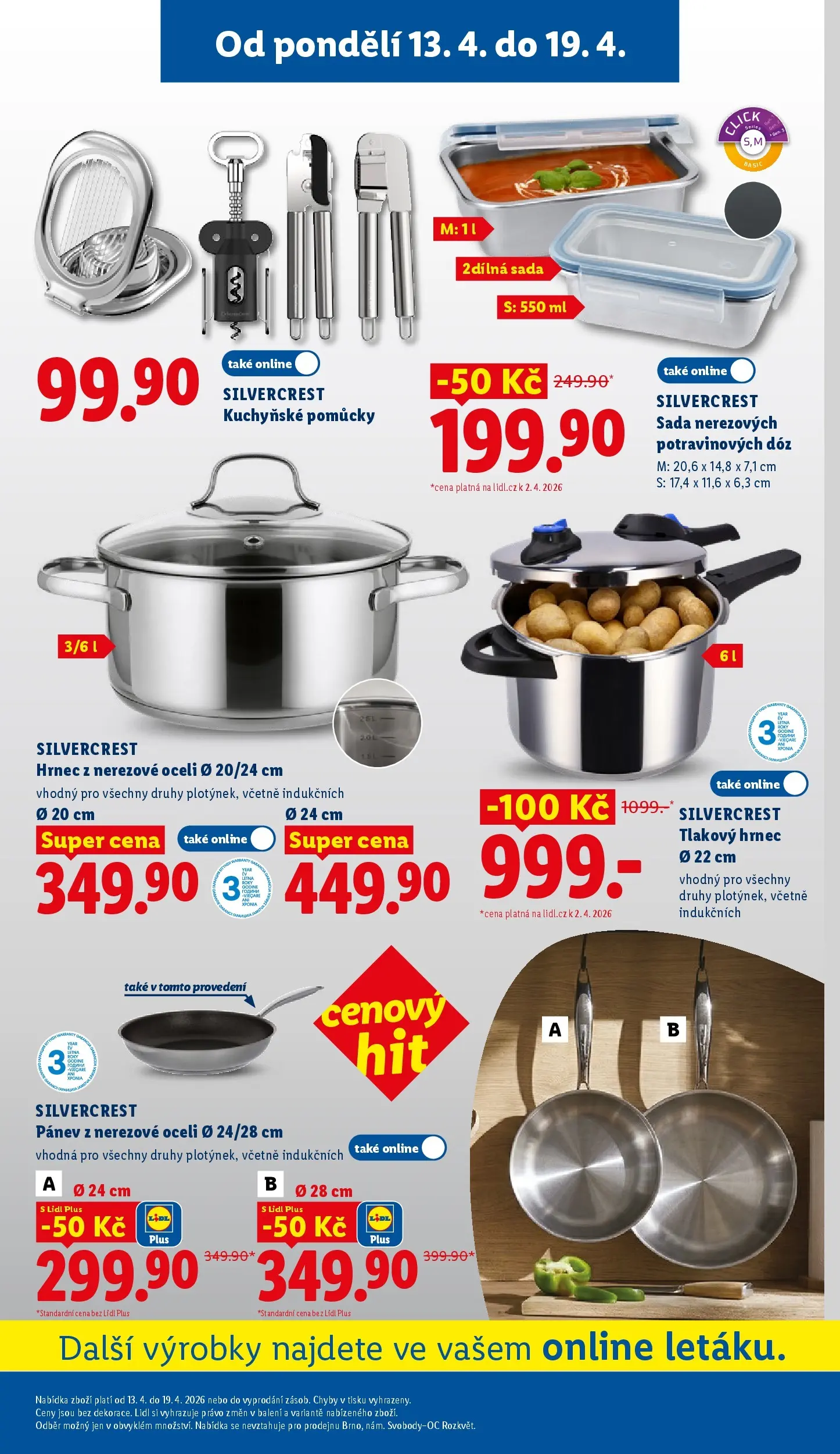 Lidl leták od 12.04.2026 - Nový akční leták | Strana: 35 | Produkty: Tlakový hrnec, Pánev, Hrnec