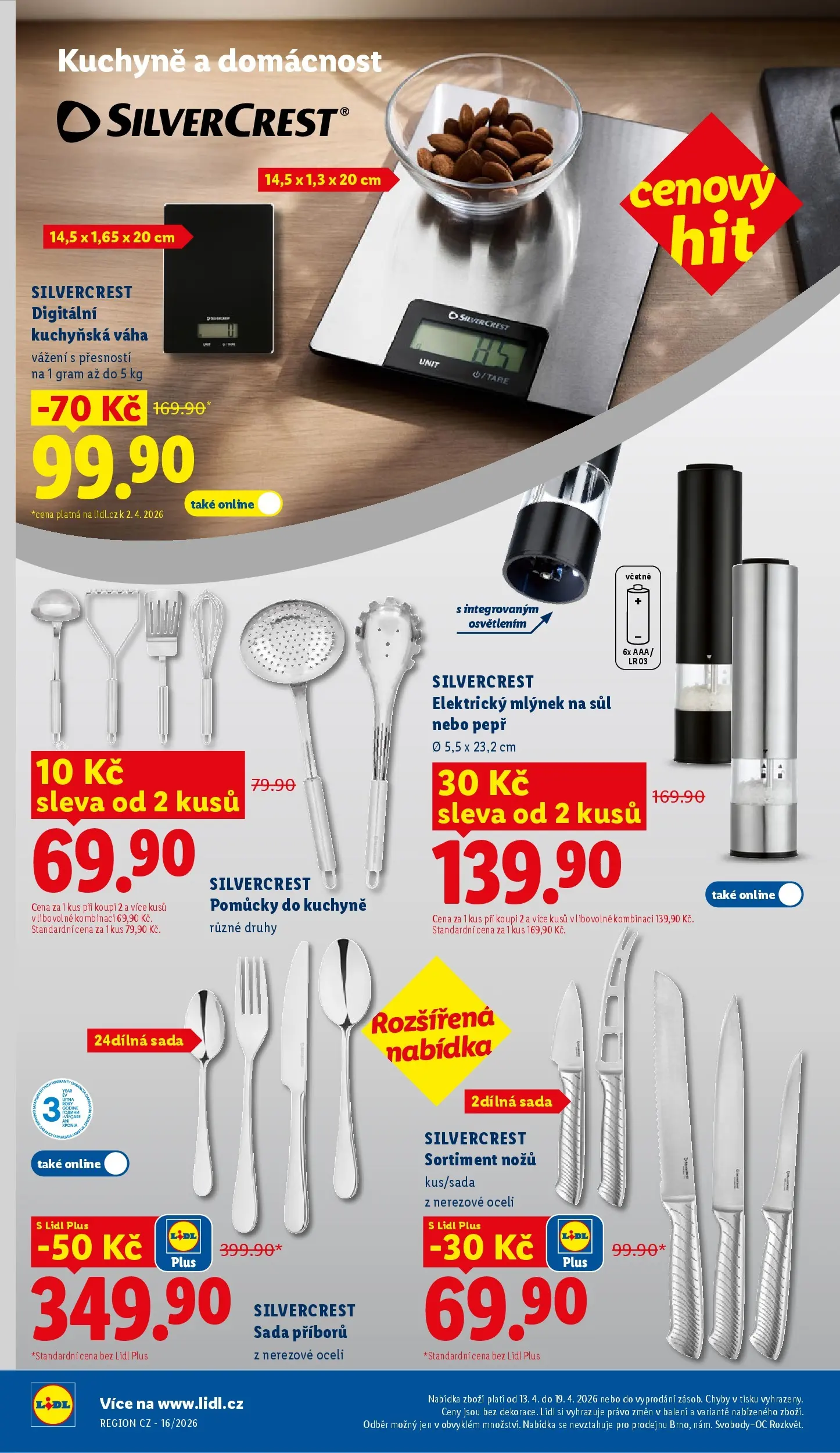 Lidl leták od 12.04.2026 - Nový akční leták | Strana: 36 | Produkty: Váha, Mlýnek, Kuchyňská váha, Kuchyně