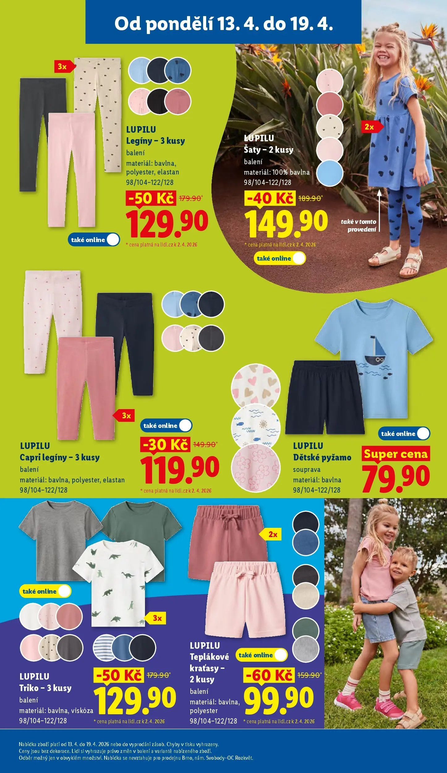 Lidl leták od 12.04.2026 - Nový akční leták | Strana: 39 | Produkty: Šaty, Kraťasy, Pyžamo, Dětské pyžamo