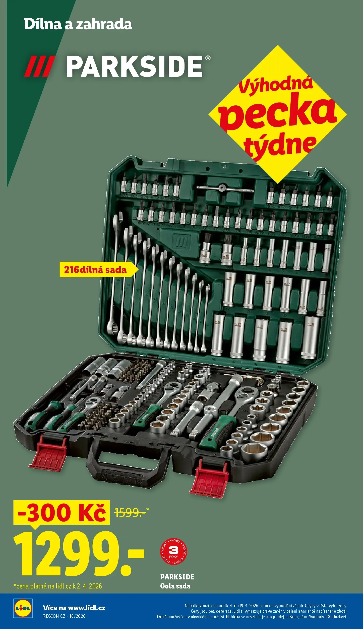 Lidl leták od 12.04.2026 - Nový akční leták | Strana: 20 | Produkty: Parkside, Zahrada, Gola sada