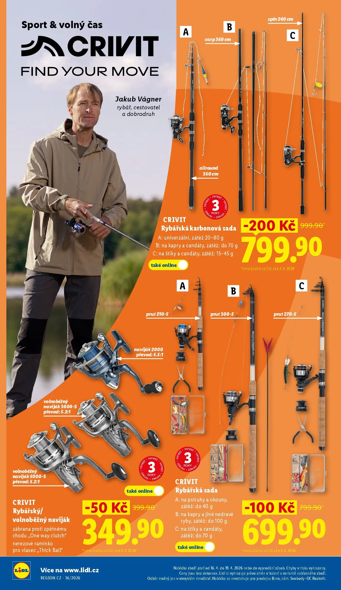 Lidl leták od 12.04.2026 - Nový akční leták | Strana: 22 | Produkty: Naviják, Prut