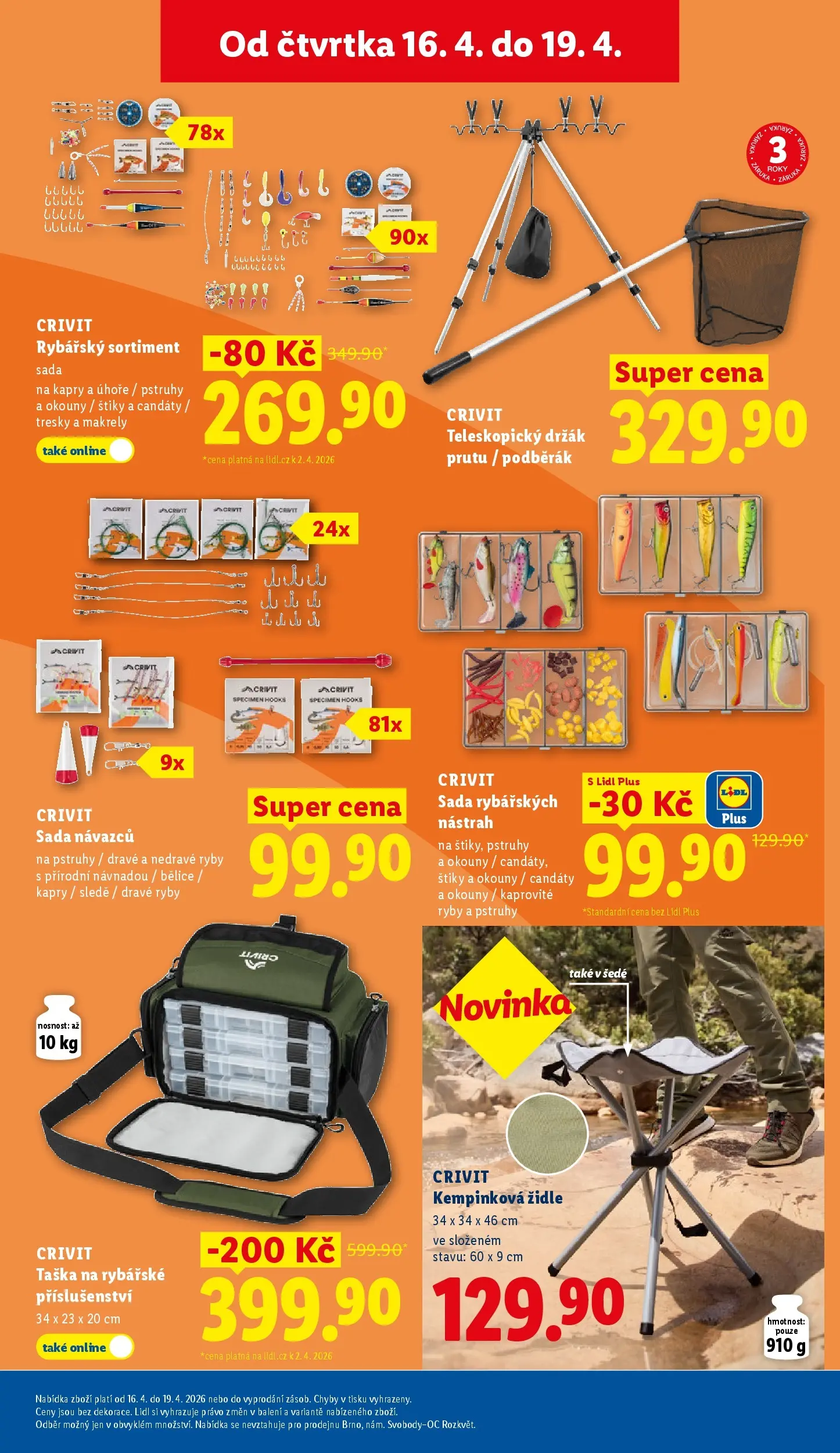 Lidl leták od 12.04.2026 - Nový akční leták | Strana: 23 | Produkty: Ryby, Taška, Židle