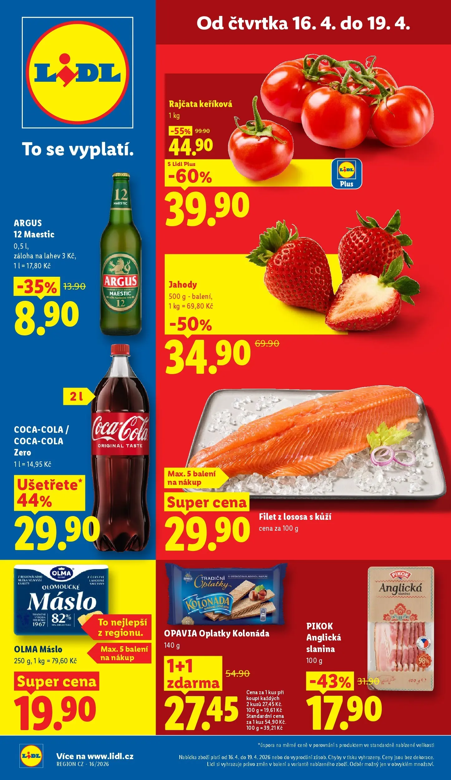Lidl leták od 15.04.2026 - Nový akční leták | Strana: 1 | Produkty: Jahody, Argus, Slanina, Láhev