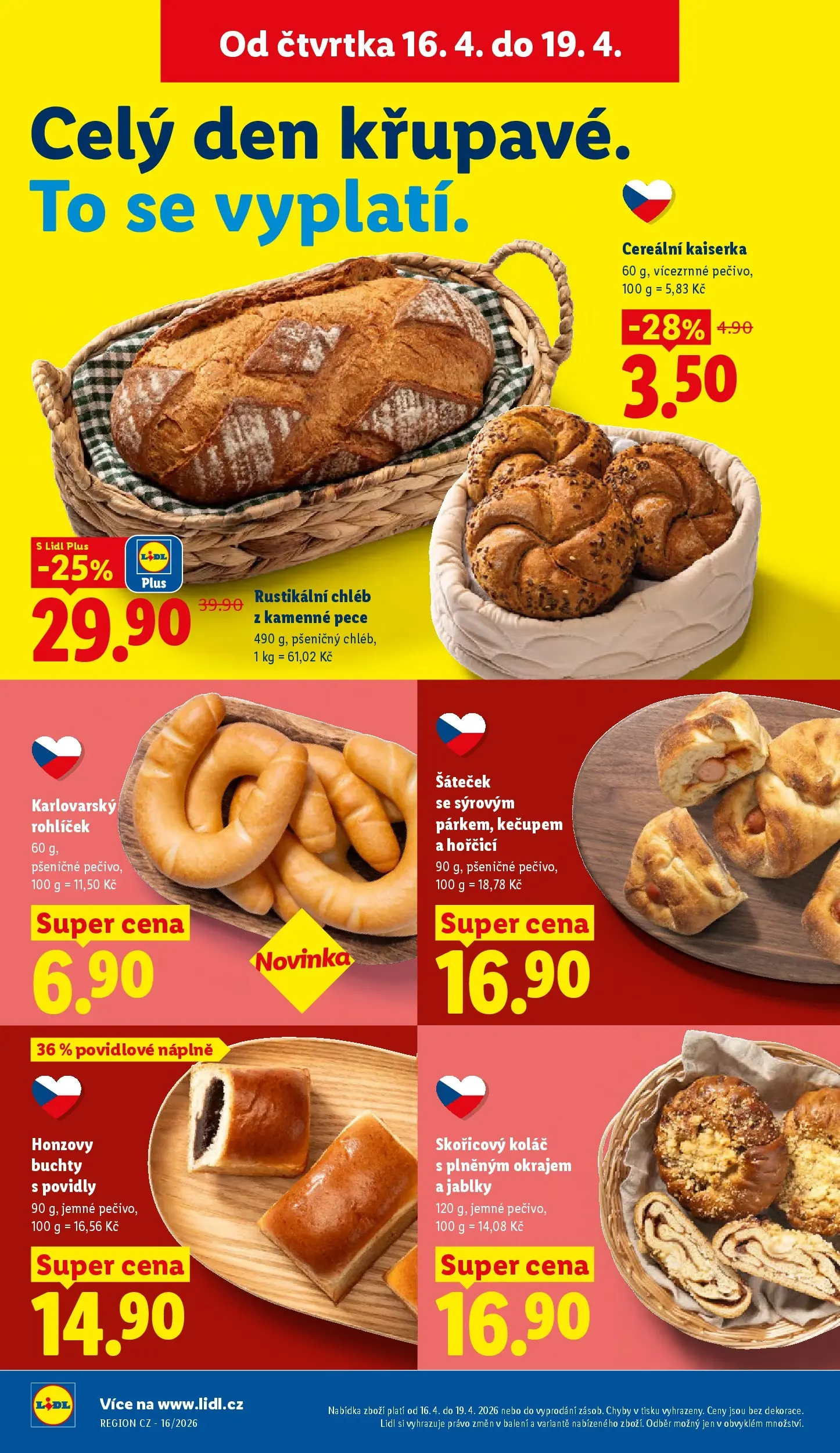 Lidl leták od 15.04.2026 - Nový akční leták | Strana: 12 | Produkty: Kaiserka, Chléb, Pečivo