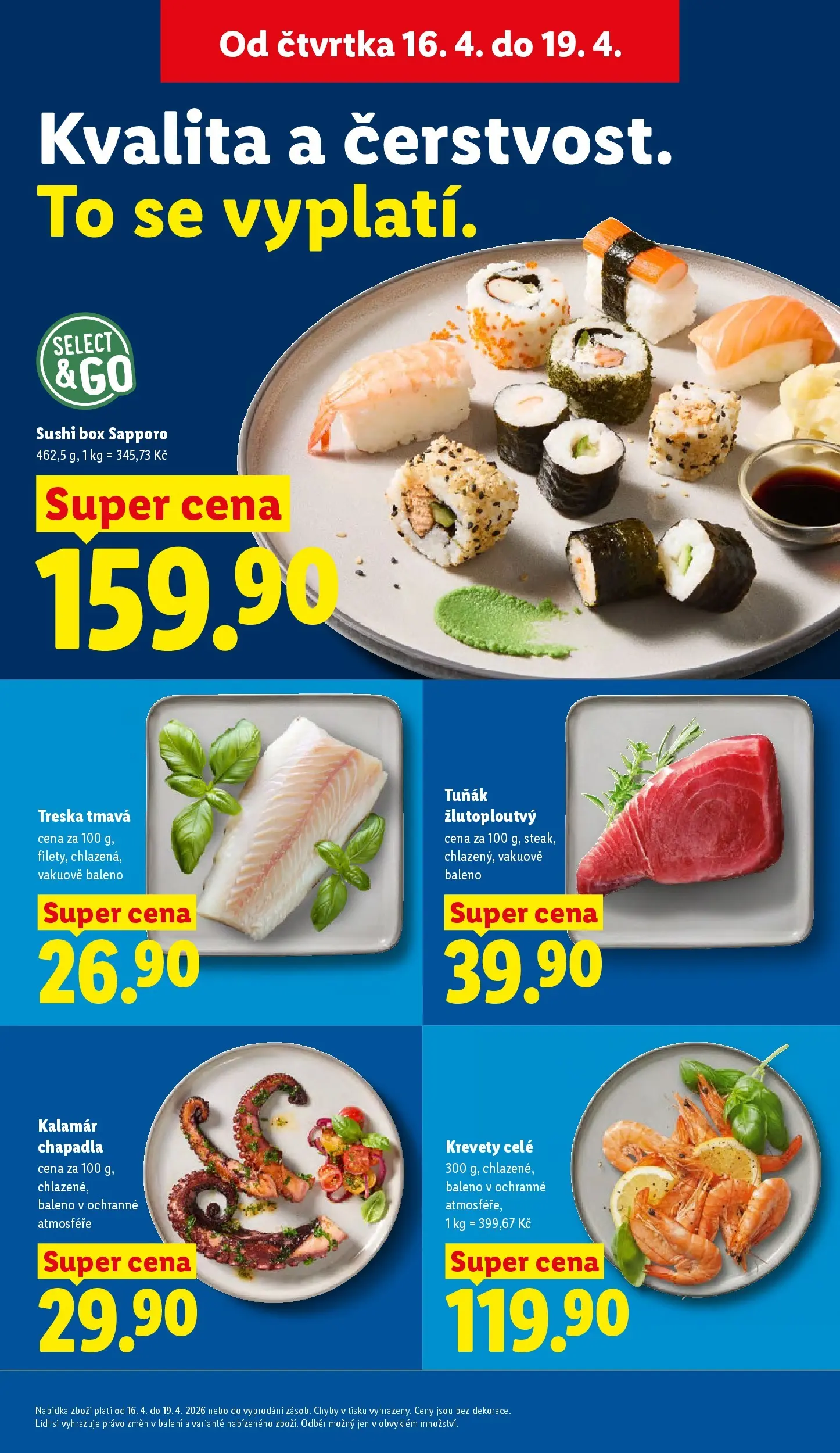 Lidl leták od 15.04.2026 - Nový akční leták | Strana: 13 | Produkty: Tuňák, Box, Sushi box, Krevety