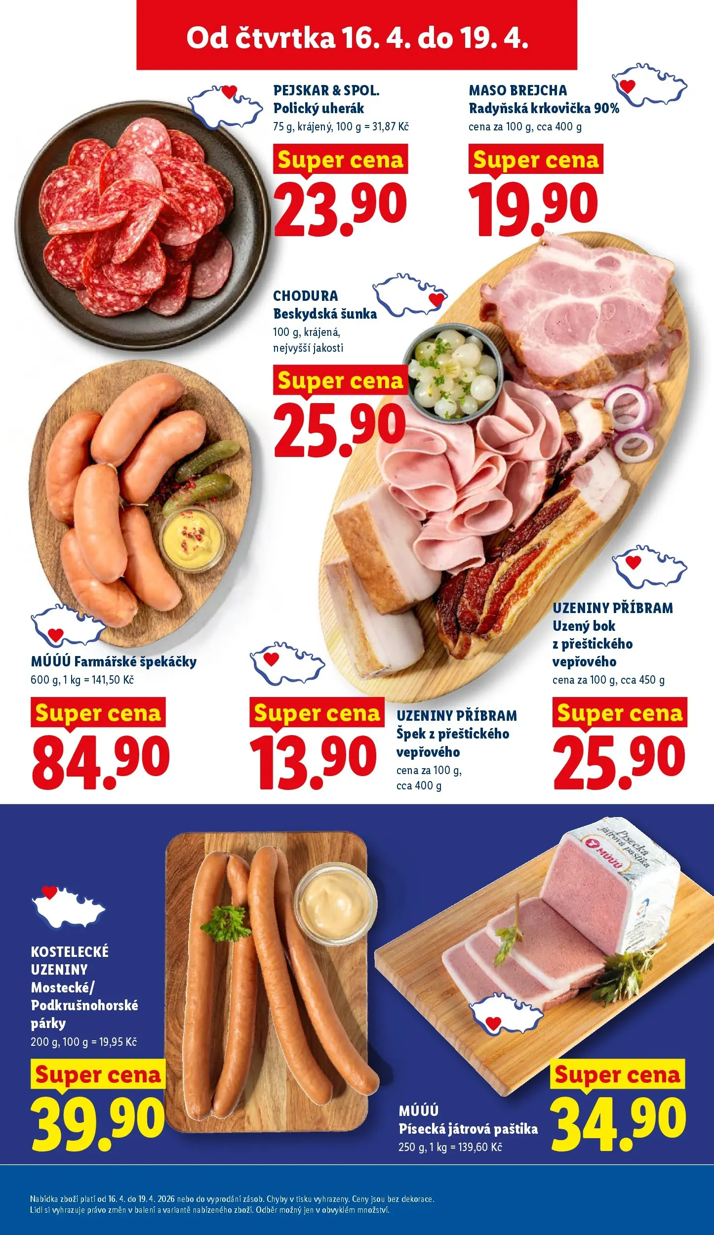 Lidl leták od 15.04.2026 - Nový akční leták | Strana: 15 | Produkty: Uherák, Šunka, Uzeniny, Paštika