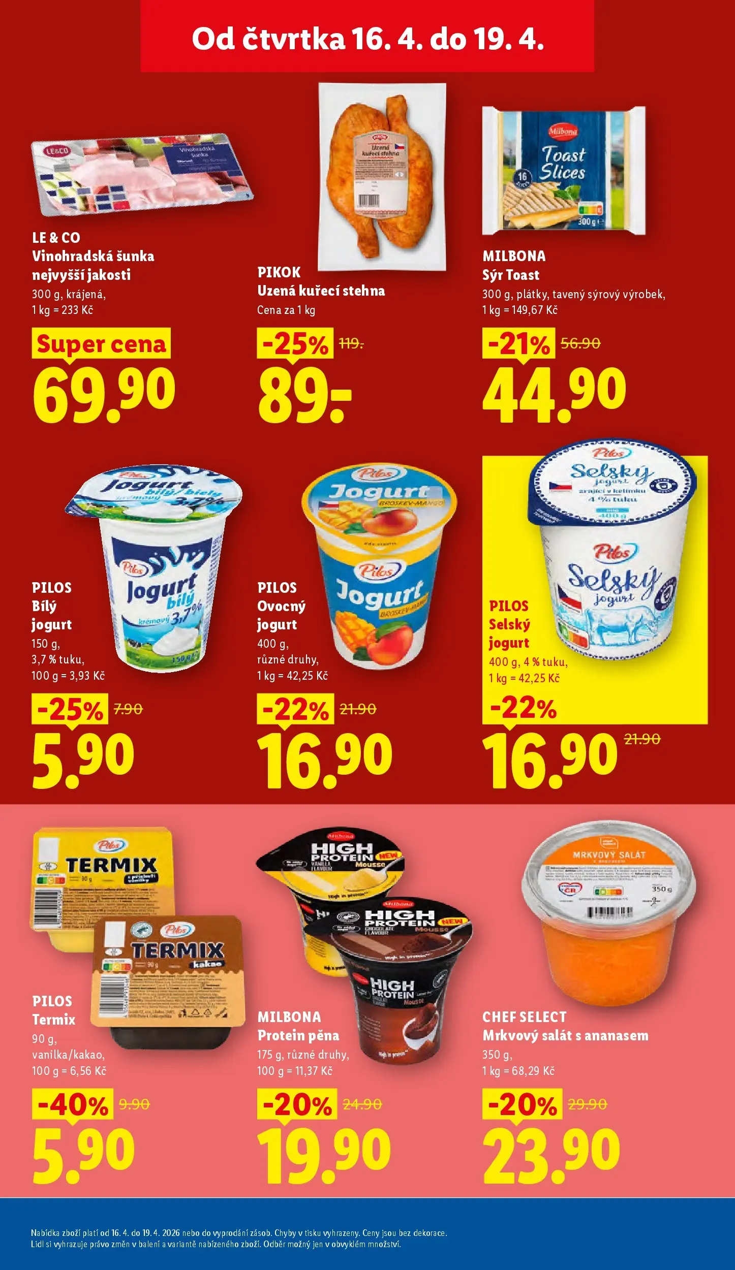 Lidl leták od 15.04.2026 - Nový akční leták | Strana: 19 | Produkty: Sýr, Milbona, Cream cheese, Protein
