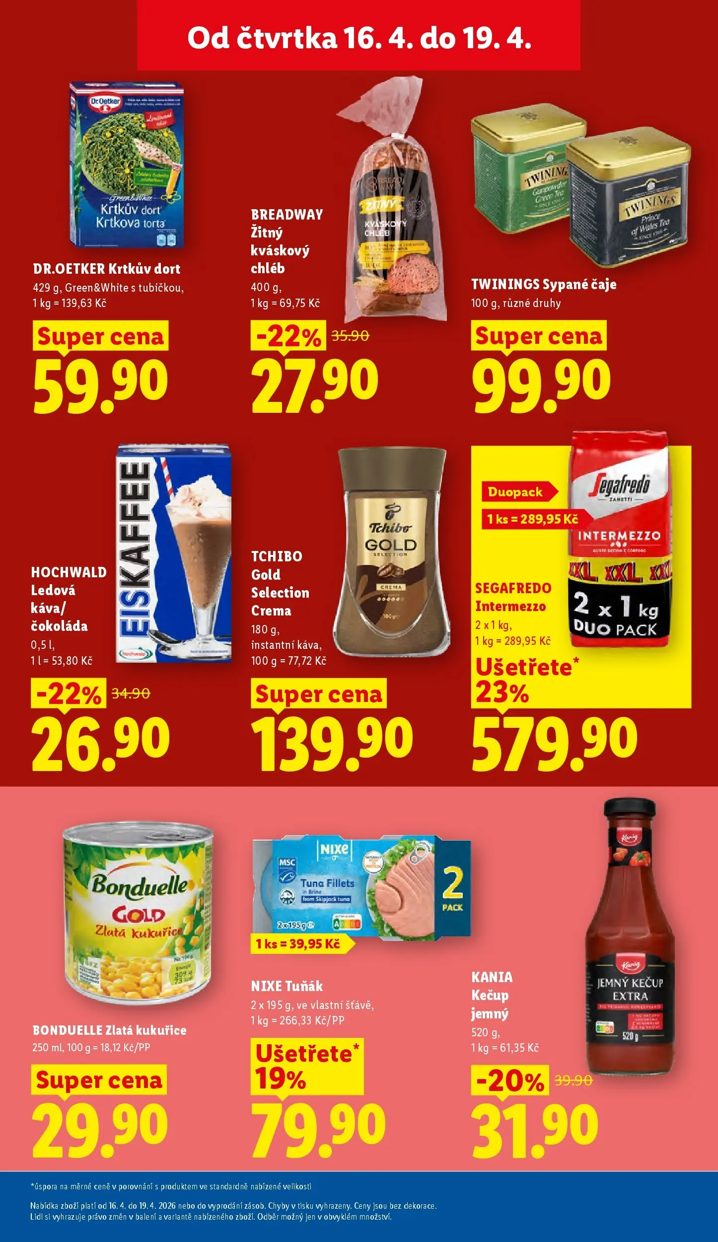 Lidl leták od 15.04.2026 - Nový akční leták | Strana: 21 | Produkty: Chléb, Káva, Segafredo, Intermezzo Segafredo