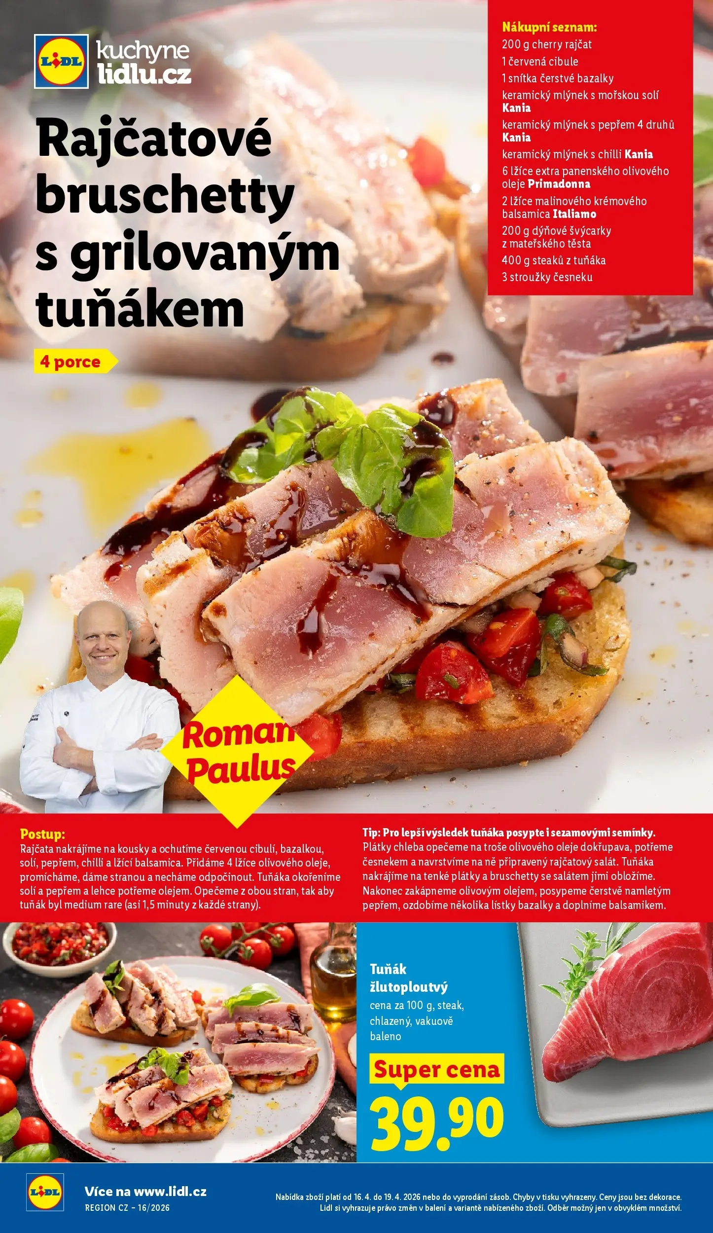 Lidl leták od 15.04.2026 - Nový akční leták | Strana: 23 | Produkty: Tuňák, Rajčata, Mlýnek, Cibule